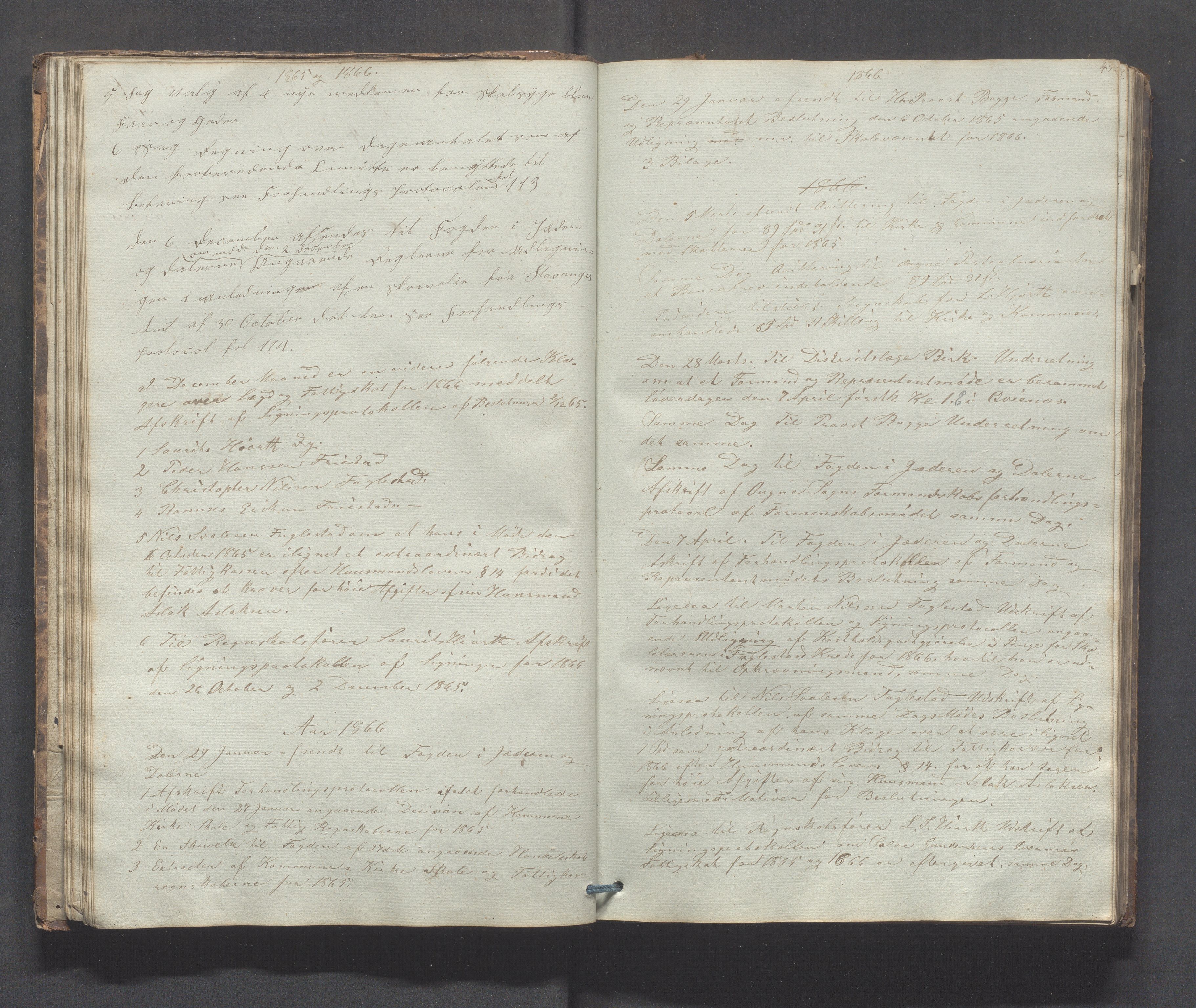 Ogna kommune- Formannskapet, IKAR/K-100909/B/L0001: Kopibok, 1838-1893, s. 45