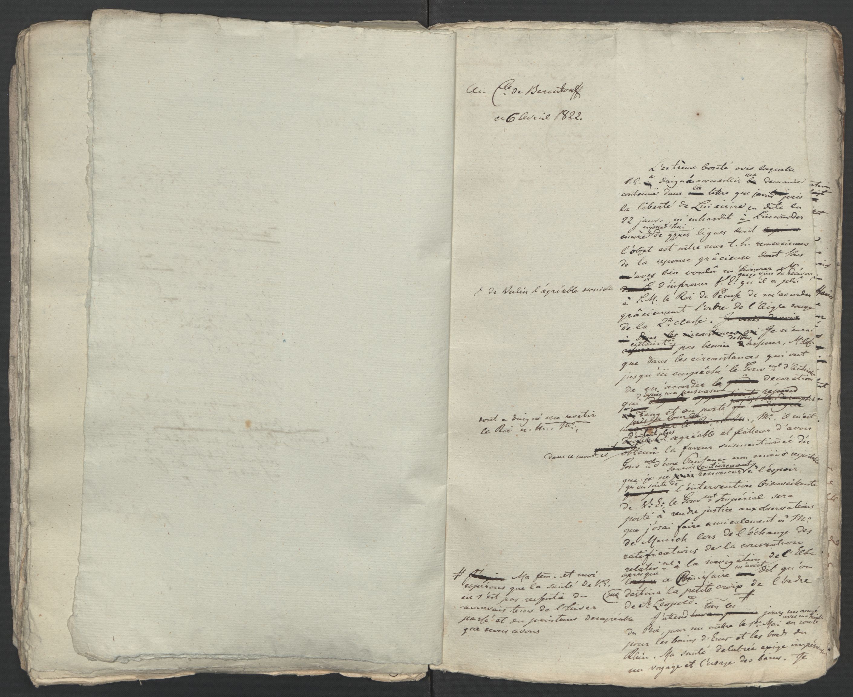 Faye, Andreas, AV/RA-PA-0015/F/Fh/L0026/0004: -- / Geheime-legationsraad Irgens-Berghs breve i consept 1817-1827, s. 35