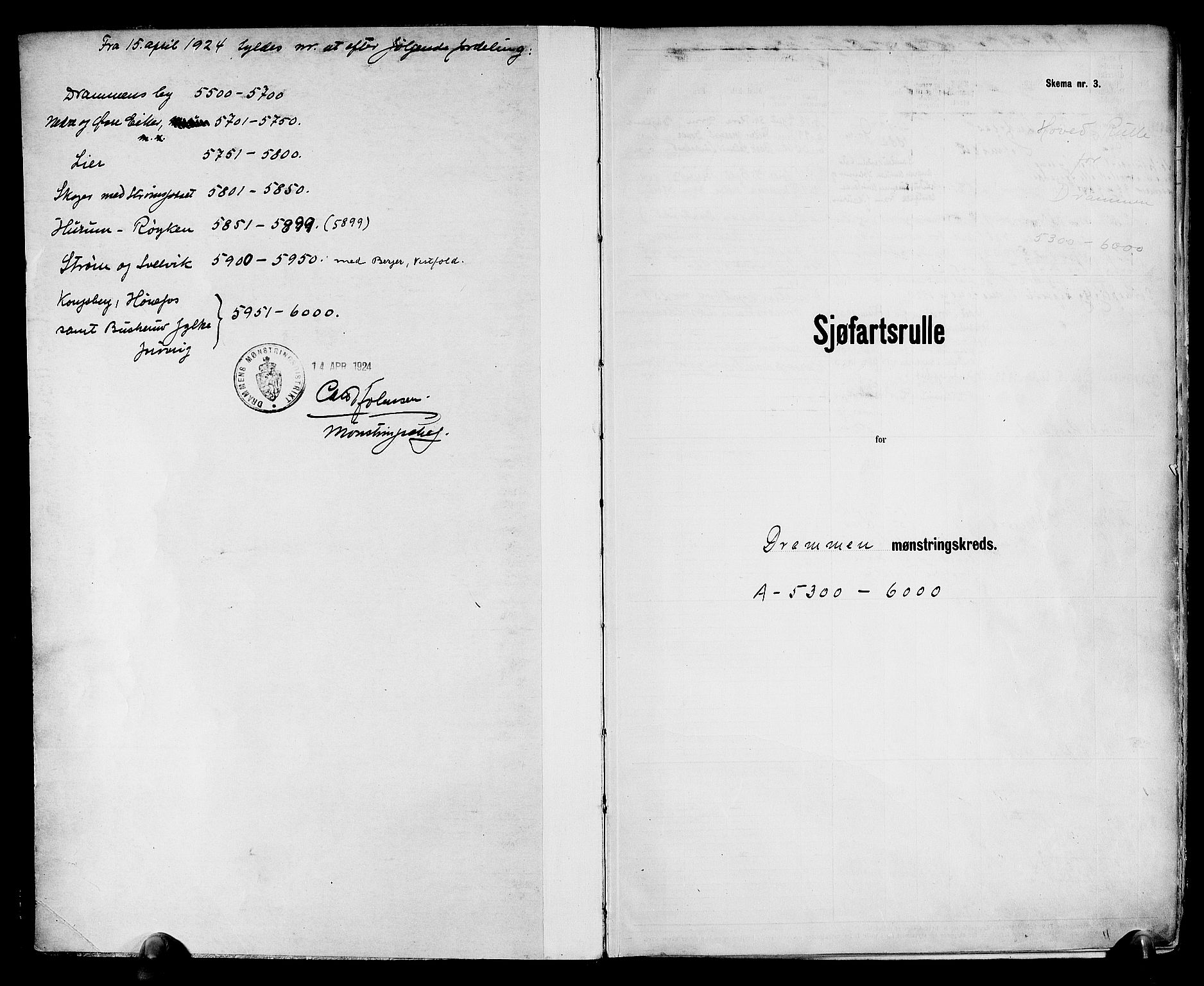 Drammen innrulleringsdistrikt, SAKO/A-781/F/Fc/L0008: Hovedrulle, 1923, s. 2