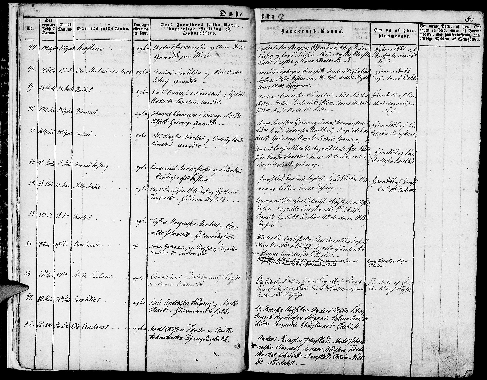 Førde sokneprestembete, SAB/A-79901/H/Haa/Haaa/L0006: Ministerialbok nr. A 6, 1821-1842, s. 6