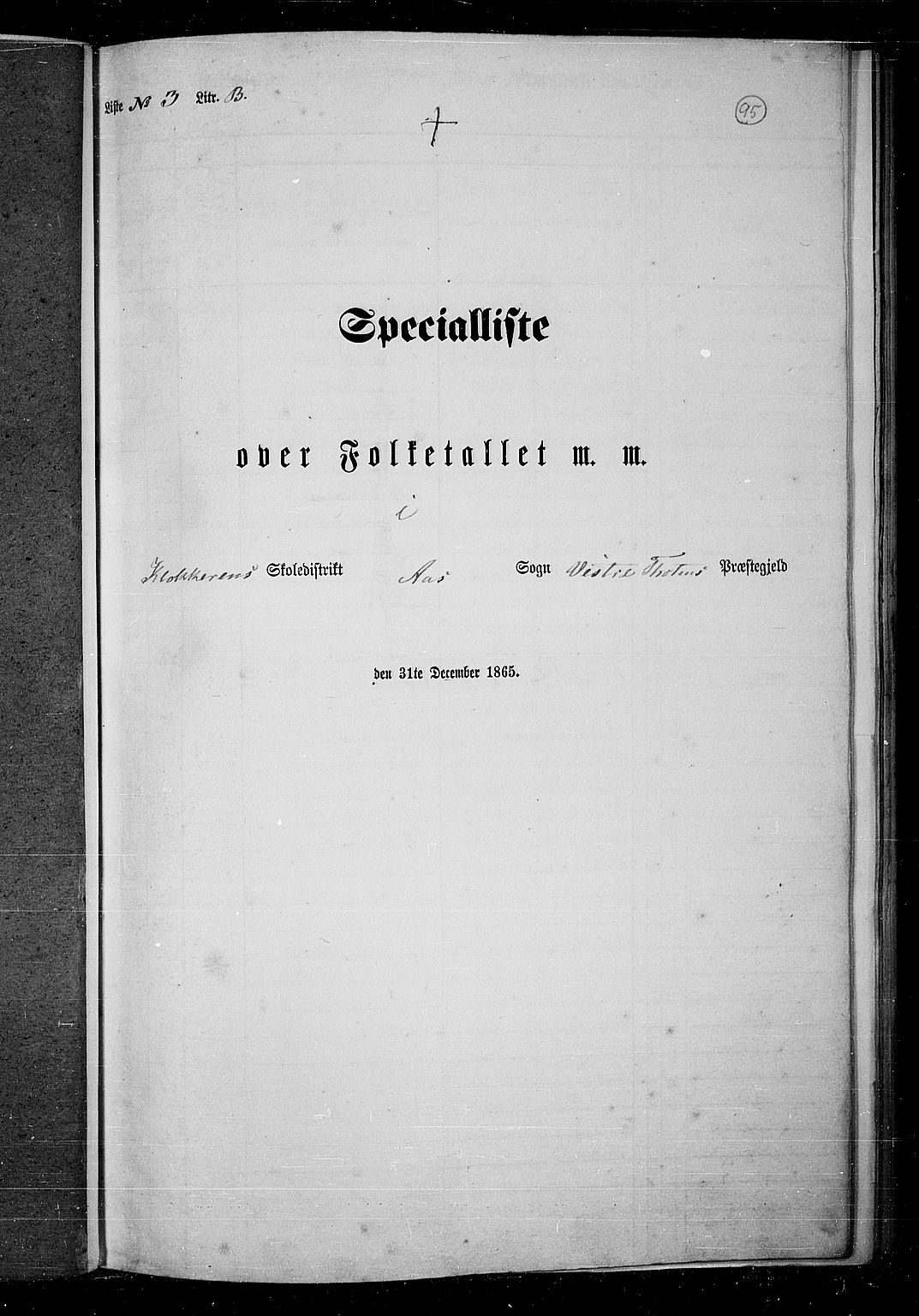 RA, Folketelling 1865 for 0529P Vestre Toten prestegjeld, 1865, s. 86