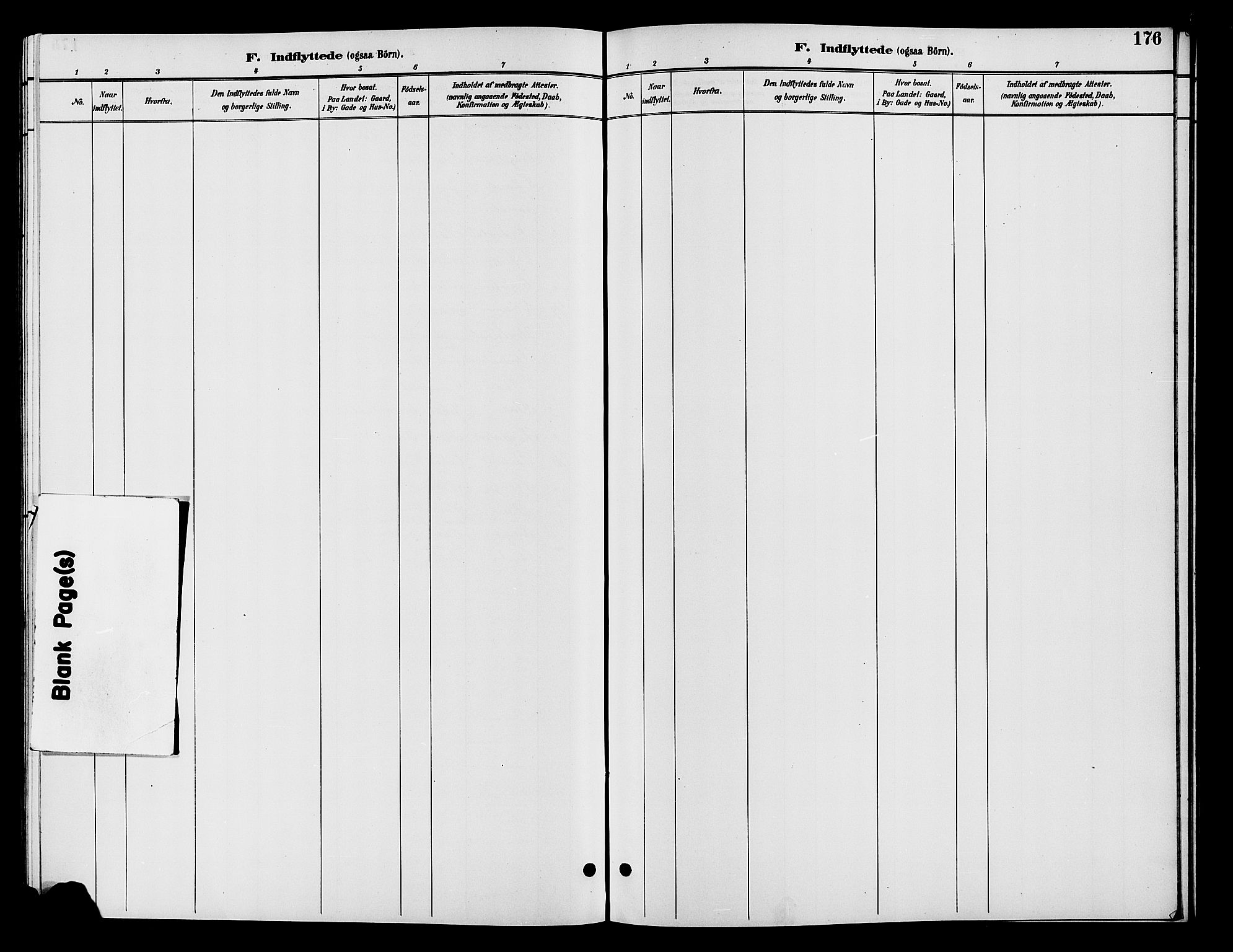 Vardal prestekontor, SAH/PREST-100/H/Ha/Hab/L0009: Klokkerbok nr. 9, 1894-1902, s. 176