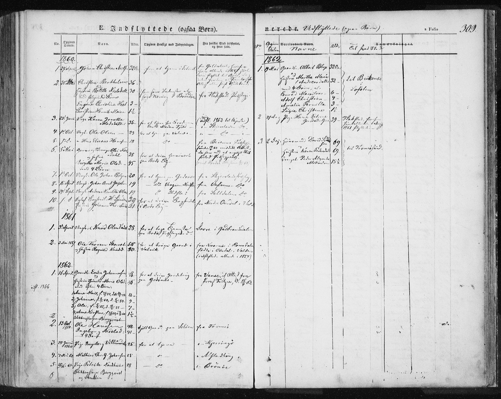 Ministerialprotokoller, klokkerbøker og fødselsregistre - Nordland, AV/SAT-A-1459/801/L0007: Ministerialbok nr. 801A07, 1845-1863, s. 309