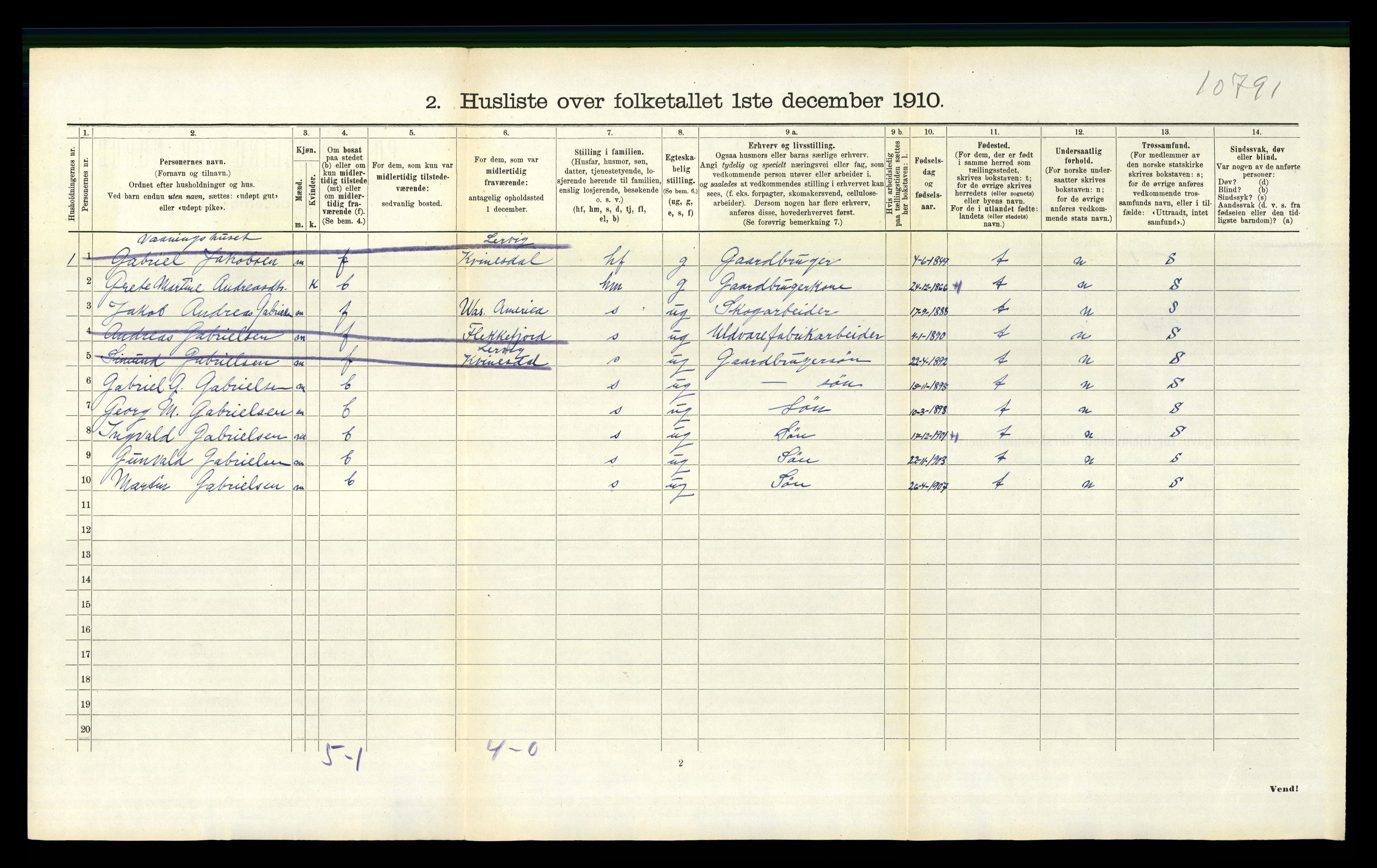 RA, Folketelling 1910 for 1037 Liknes herred, 1910, s. 973