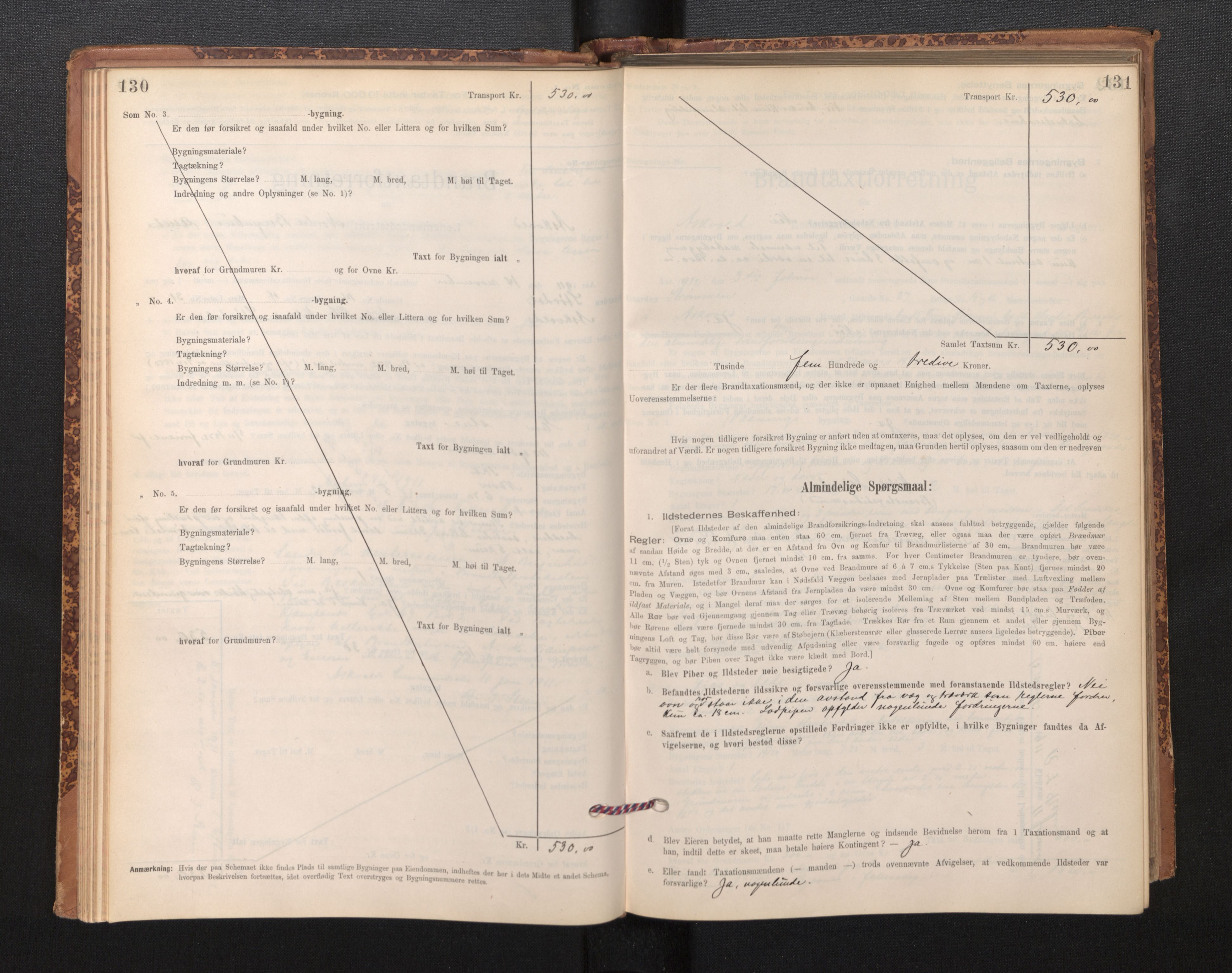 Lensmannen i Askvoll, SAB/A-26301/0012/L0004: Branntakstprotokoll, skjematakst og liste over branntakstmenn, 1895-1932, s. 130-131
