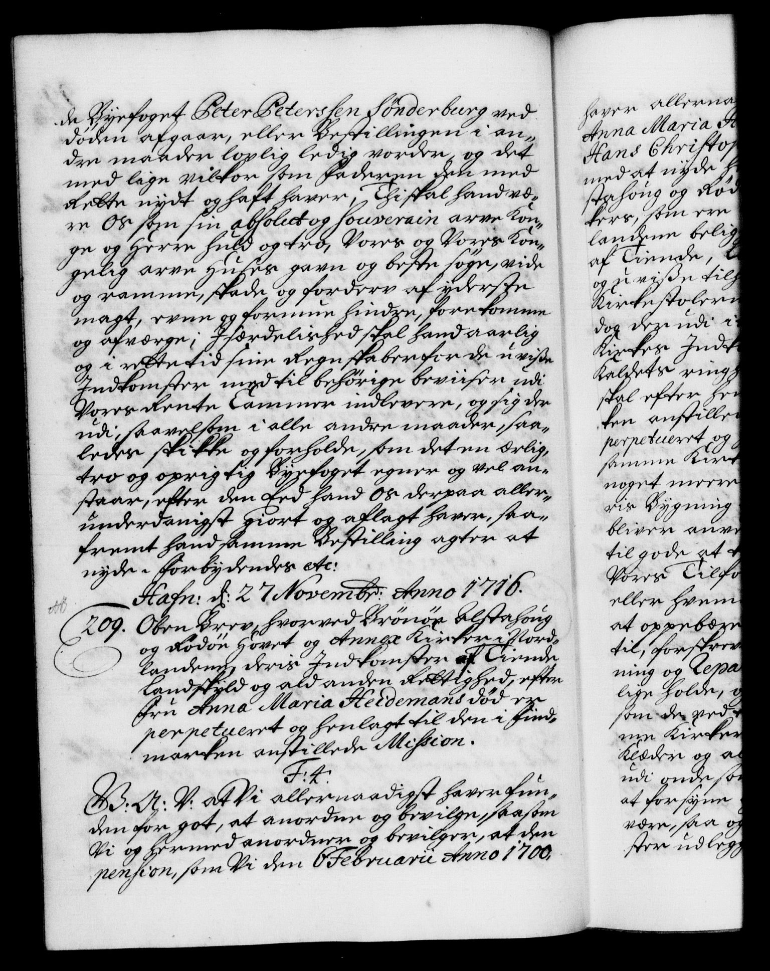 Danske Kanselli 1572-1799, AV/RA-EA-3023/F/Fc/Fca/Fcaa/L0022: Norske registre, 1716-1719, s. 99b