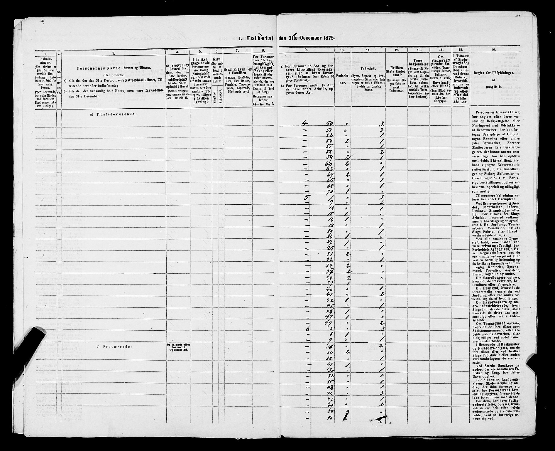 SAST, Folketelling 1875 for 1133P Hjelmeland prestegjeld, 1875, s. 7