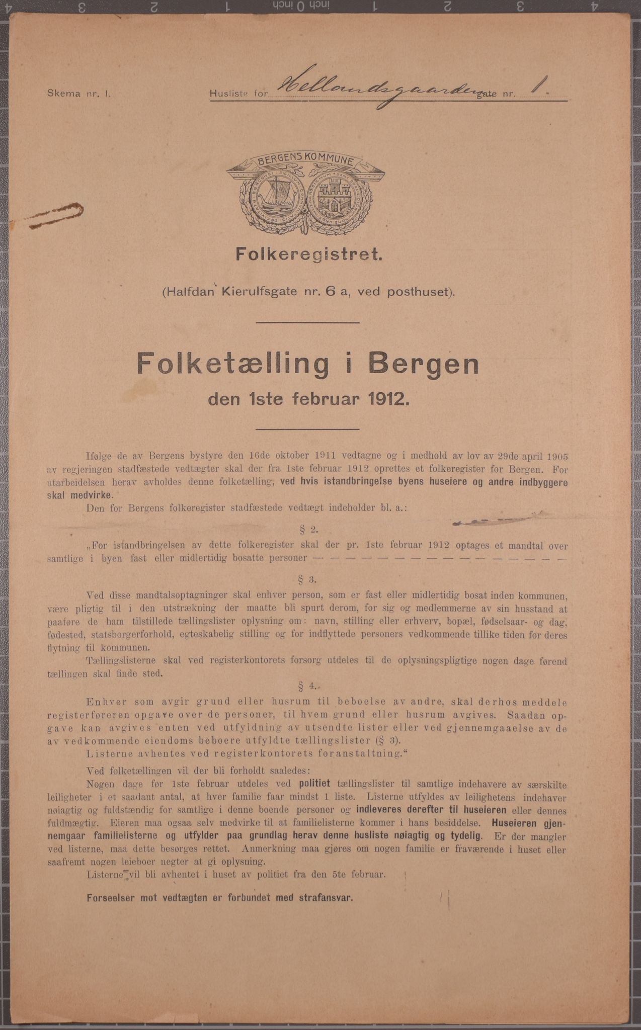 SAB, Kommunal folketelling 1912 for Bergen kjøpstad, 1912, s. 2148