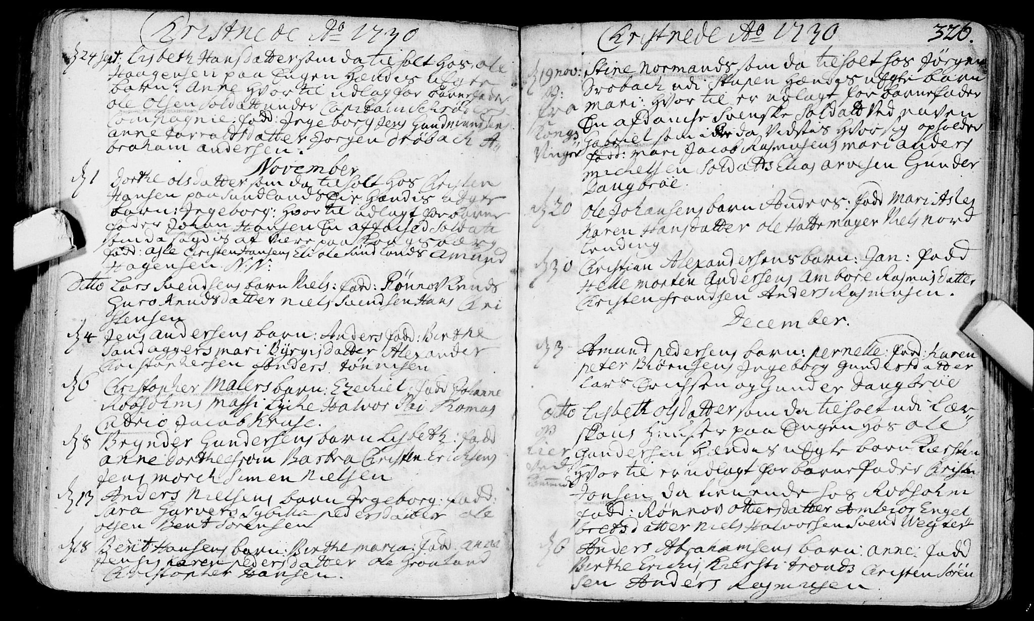 Bragernes kirkebøker, SAKO/A-6/F/Fa/L0003: Ministerialbok nr. I 3, 1706-1734, s. 326