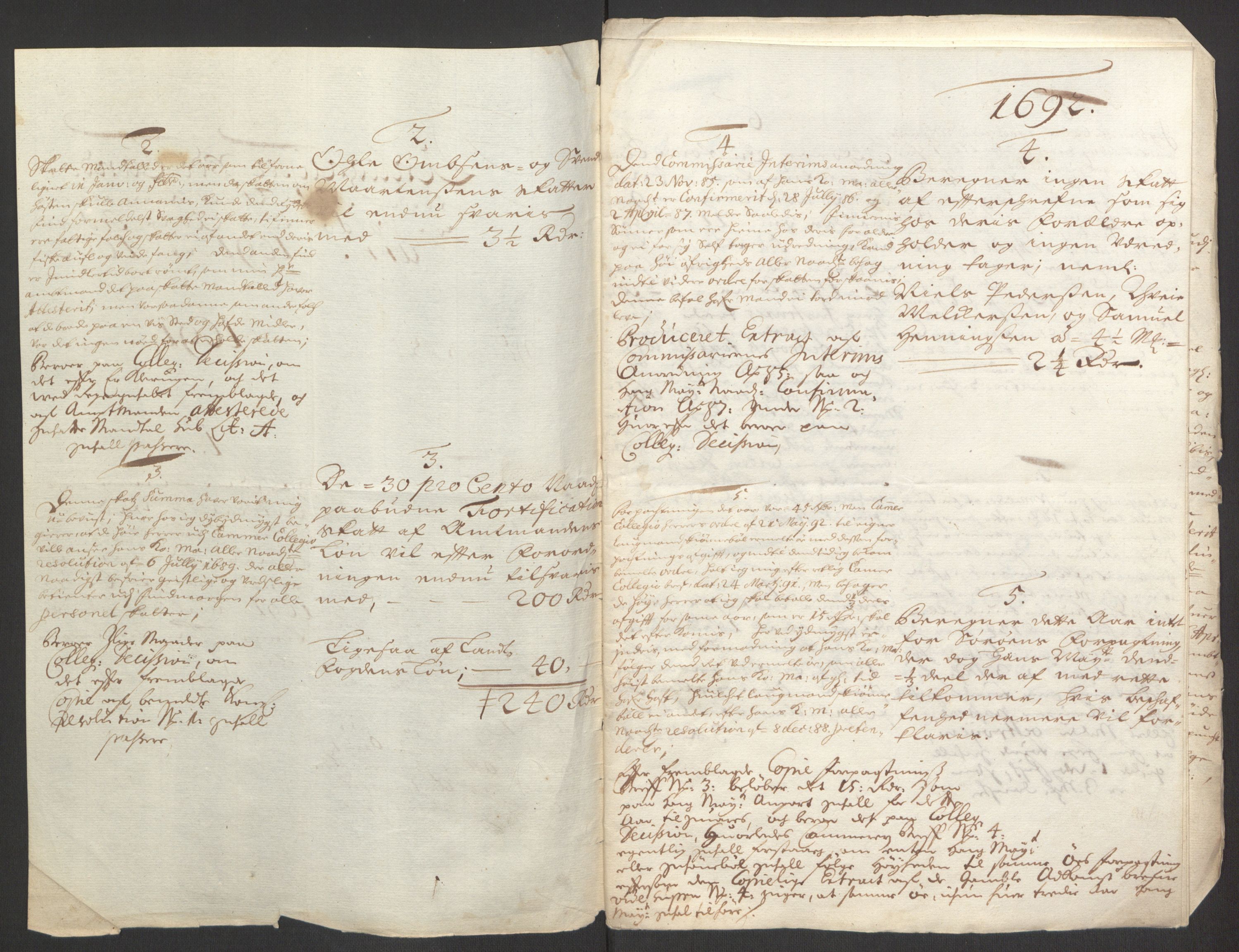 Rentekammeret inntil 1814, Reviderte regnskaper, Fogderegnskap, AV/RA-EA-4092/R69/L4851: Fogderegnskap Finnmark/Vardøhus, 1691-1700, s. 220