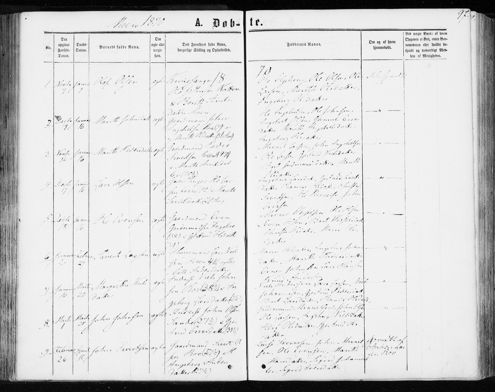 Ministerialprotokoller, klokkerbøker og fødselsregistre - Møre og Romsdal, SAT/A-1454/595/L1045: Ministerialbok nr. 595A07, 1863-1873, s. 97