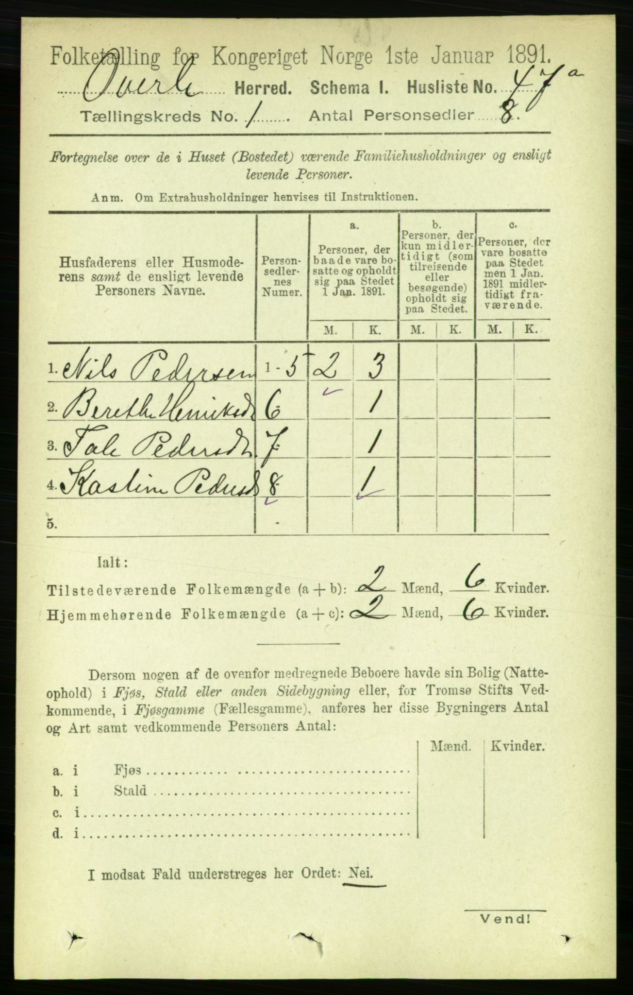 RA, Folketelling 1891 for 1744 Overhalla herred, 1891, s. 69