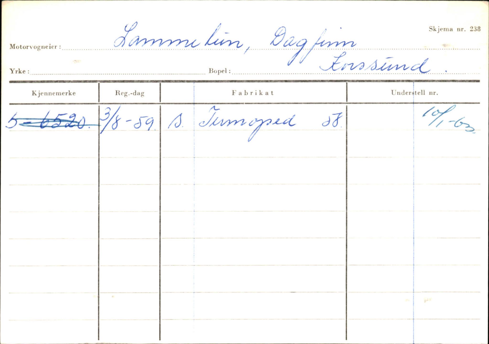 Statens vegvesen, Sogn og Fjordane vegkontor, AV/SAB-A-5301/4/F/L0132: Eigarregister Askvoll A-Å. Balestrand A-Å, 1945-1975, s. 732