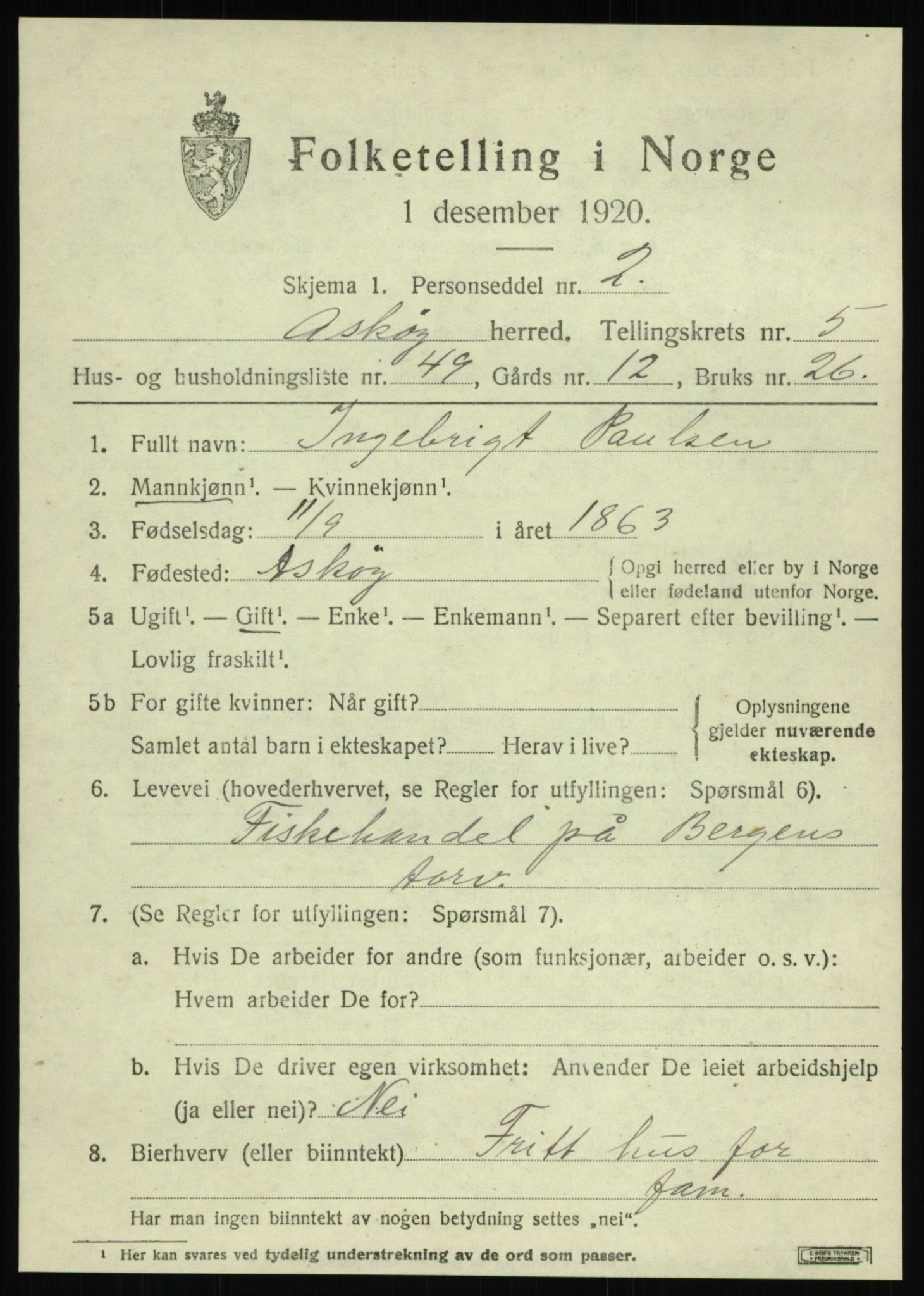 SAB, Folketelling 1920 for 1247 Askøy herred, 1920, s. 9370