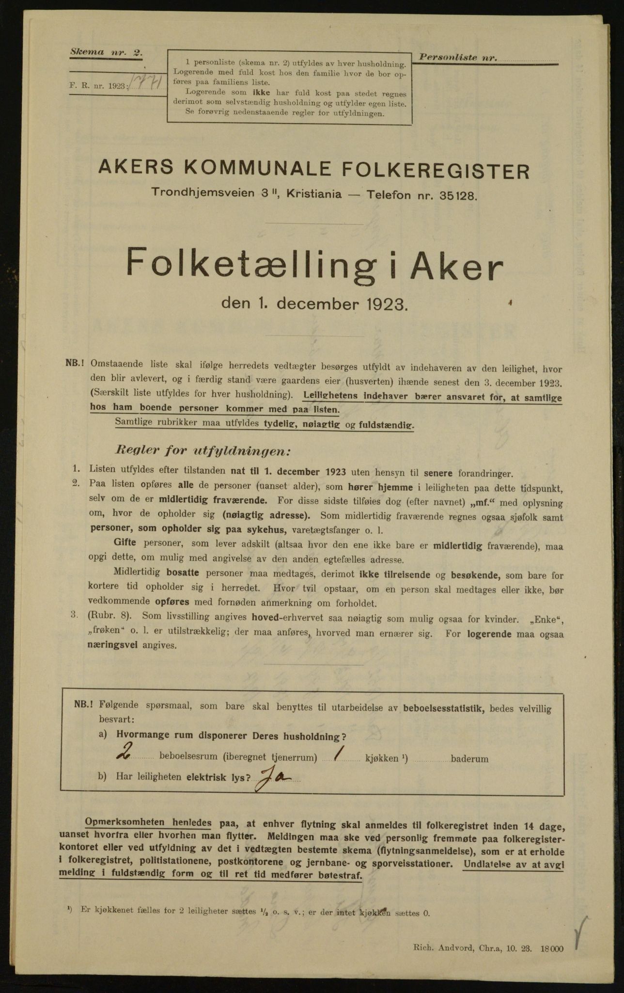 , Kommunal folketelling 1.12.1923 for Aker, 1923, s. 33767