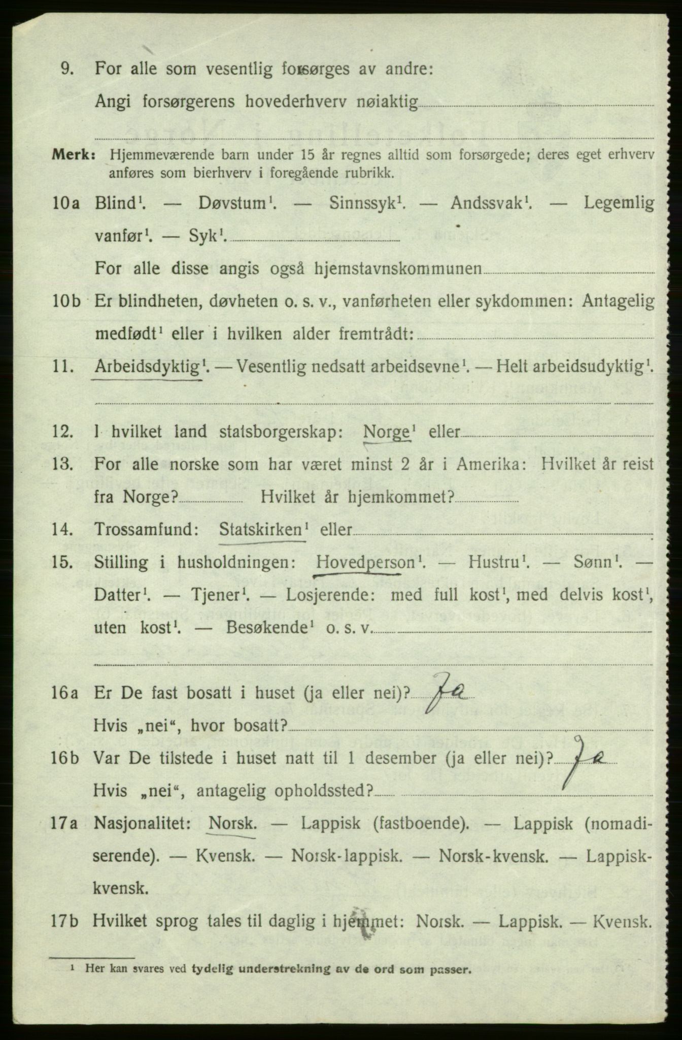 SATØ, Folketelling 1920 for 2014 Loppa herred, 1920, s. 871