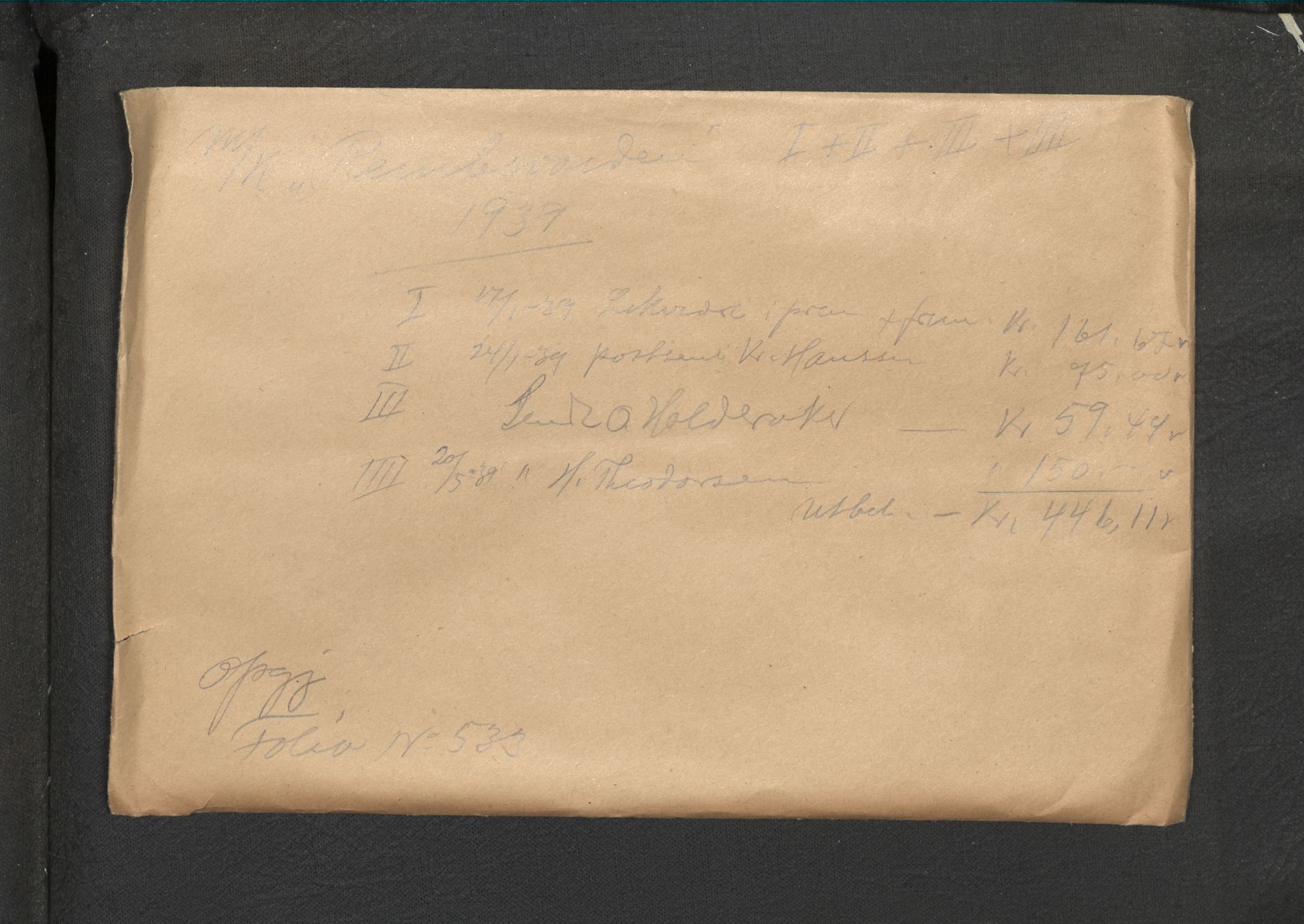 Jondal Skipsassuranseforening, SAB/SAB/PA-0276/E/L0108: Korrespondanse, 1939
