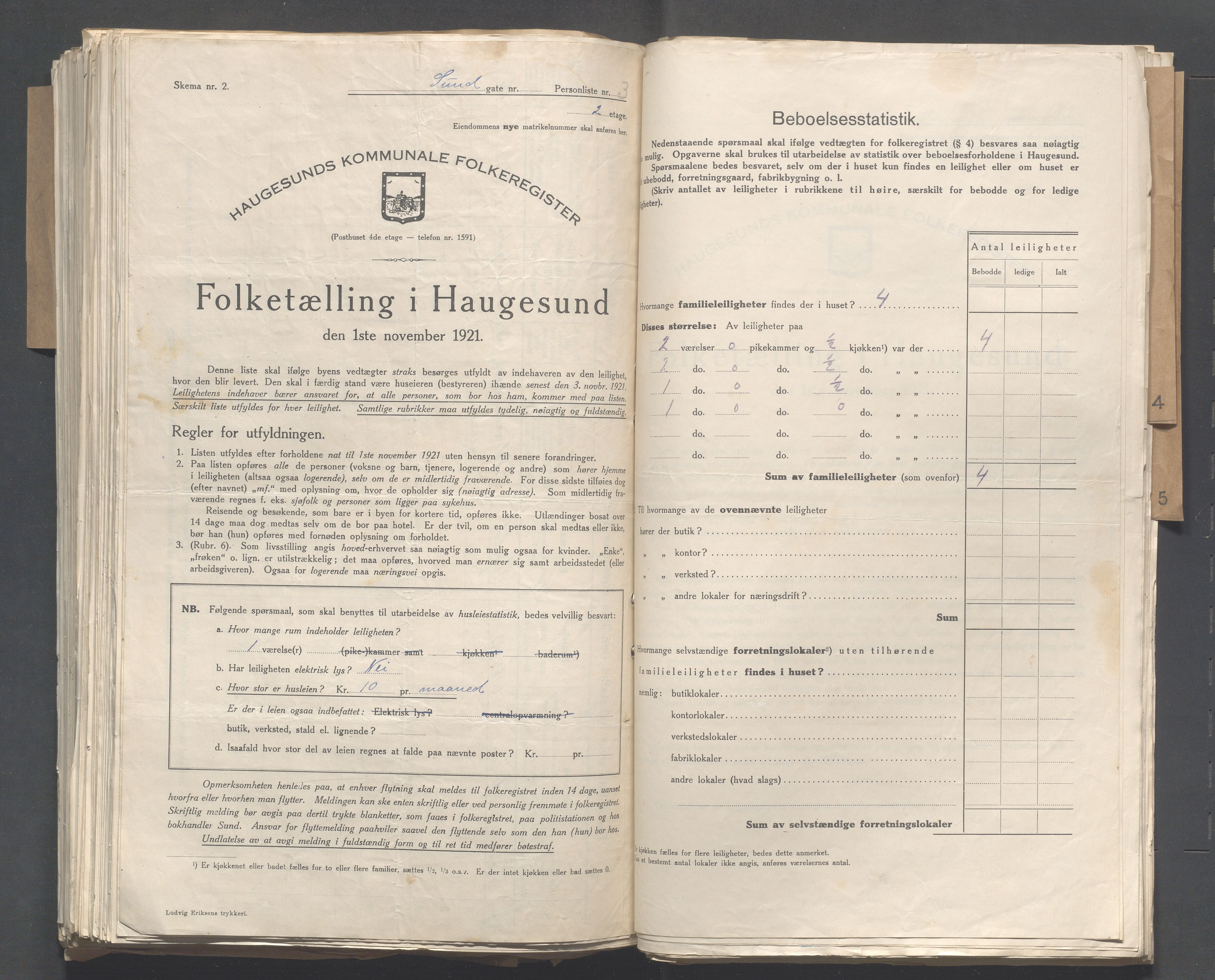 IKAR, Kommunal folketelling 1.11.1921 for Haugesund, 1921, s. 7410