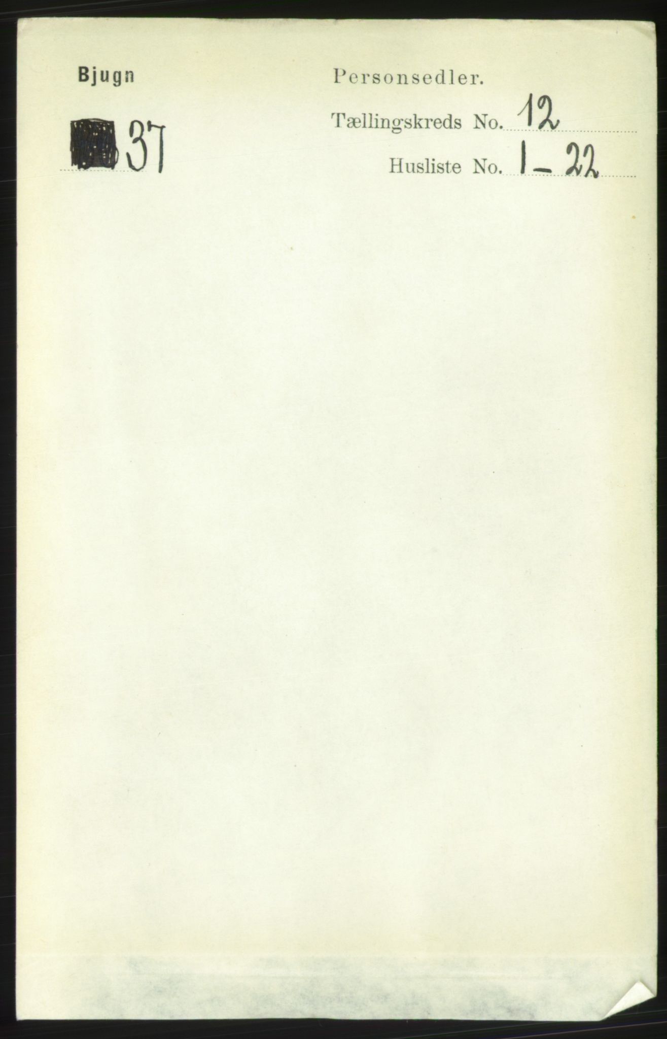 RA, Folketelling 1891 for 1627 Bjugn herred, 1891, s. 3489