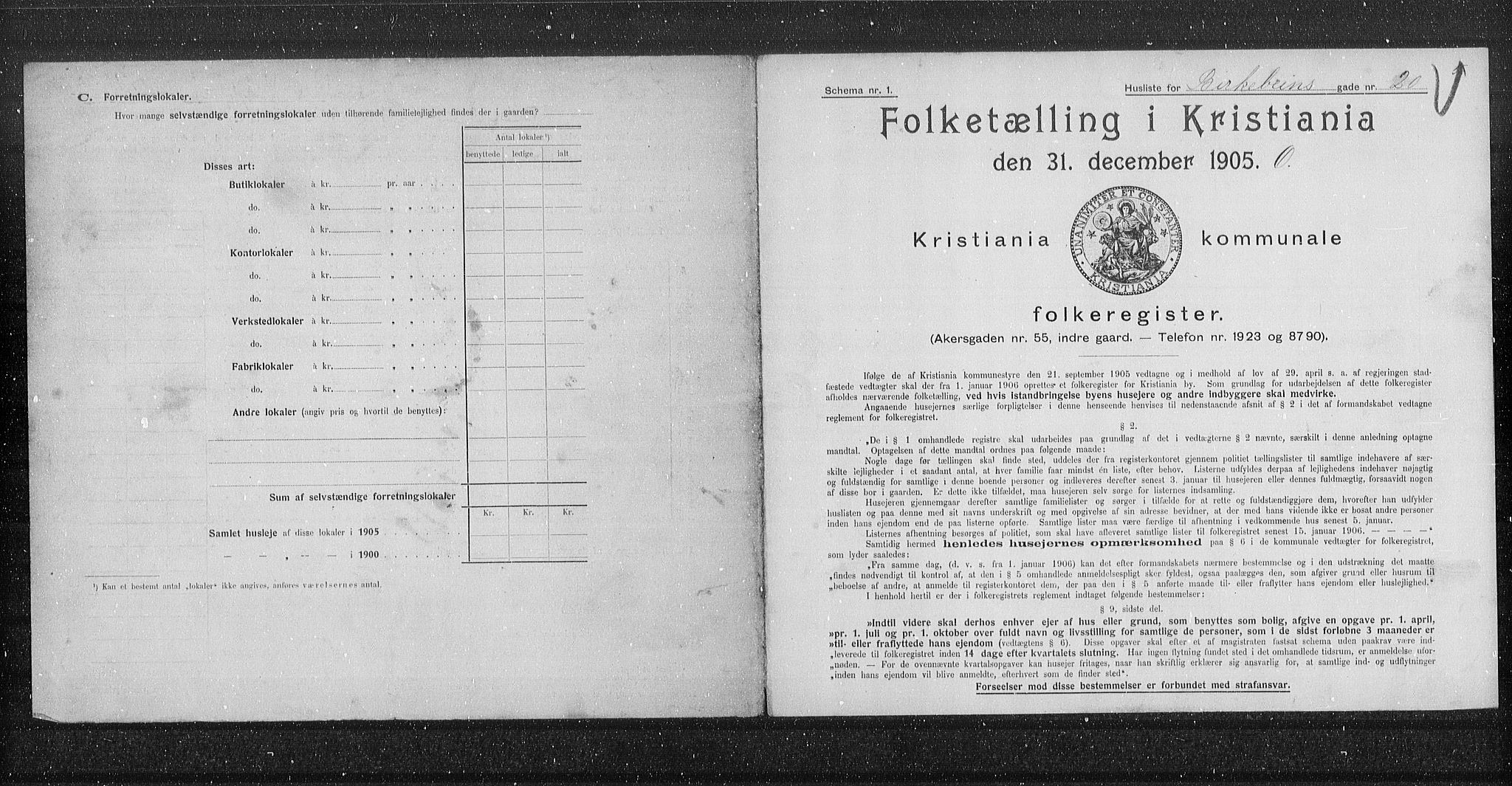 OBA, Kommunal folketelling 31.12.1905 for Kristiania kjøpstad, 1905, s. 2428