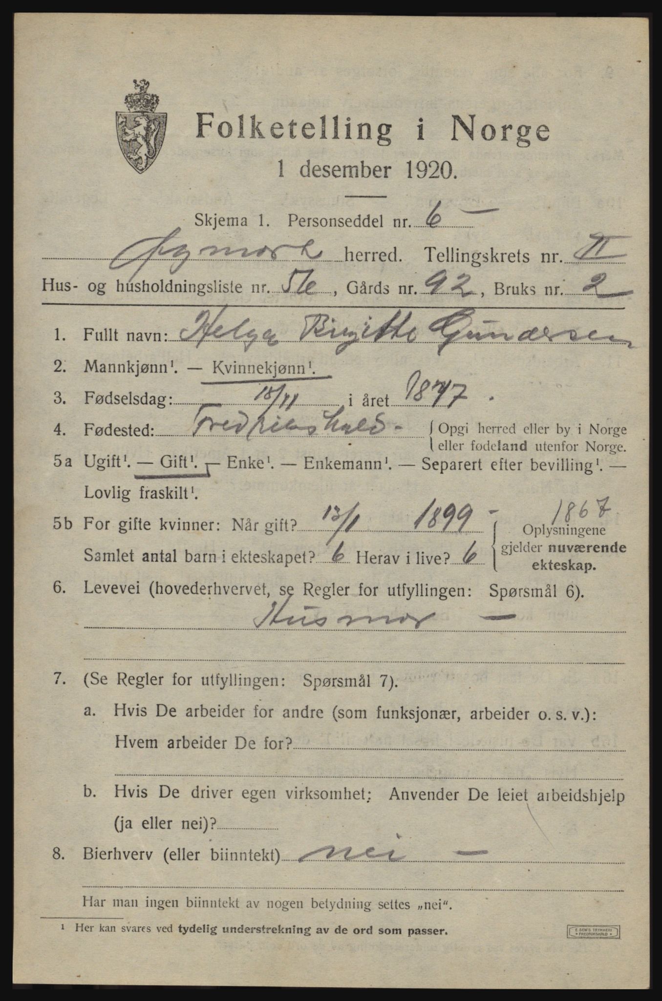 SAO, Folketelling 1920 for 0119 Øymark herred, 1920, s. 1903