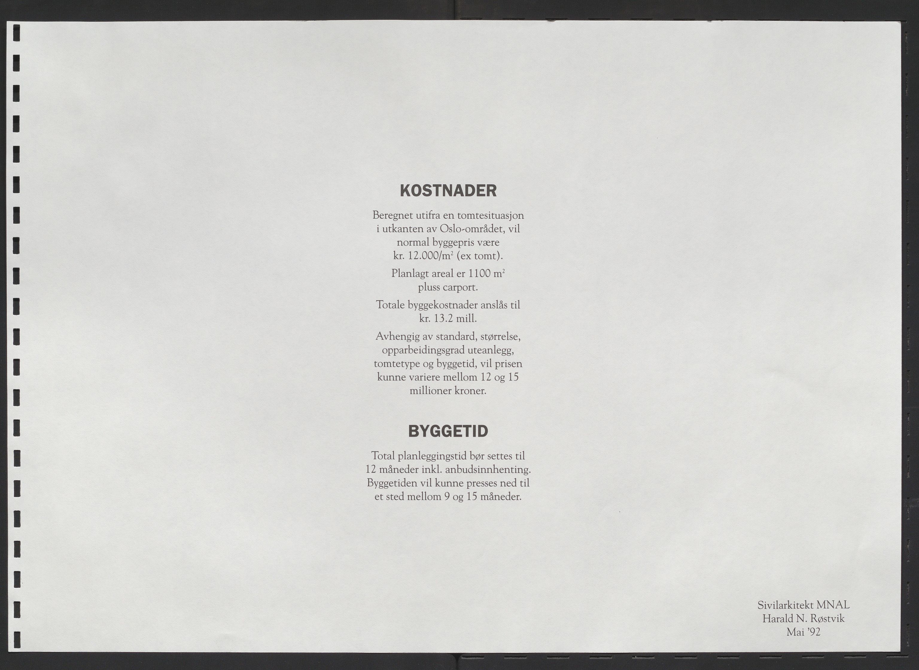 Pa 0858 - Harald N. Røstvik, AV/SAST-A-102660/E/Ea/L0047: Items - Drawings and leaflets, 1992, s. 7