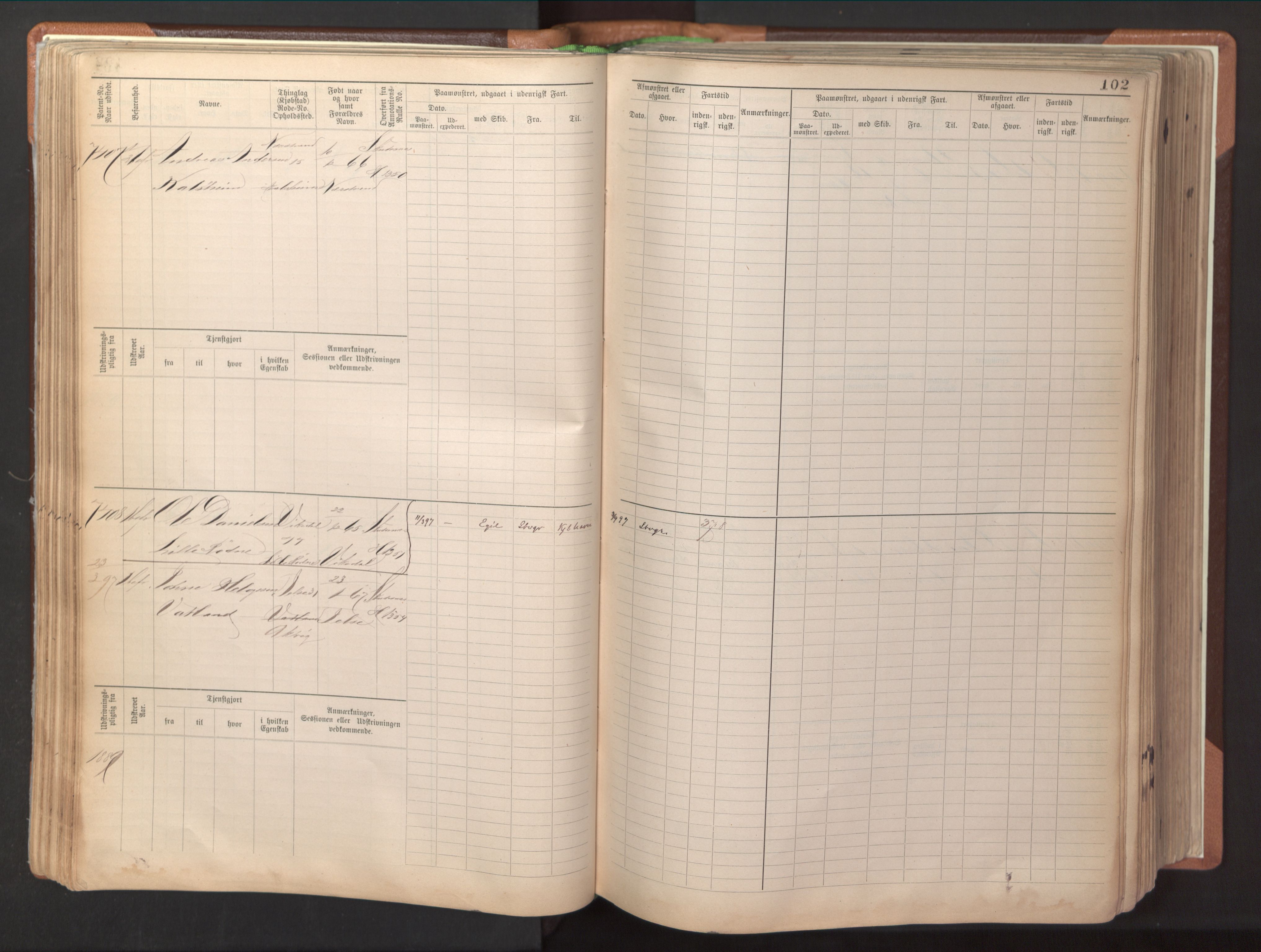 Stavanger sjømannskontor, AV/SAST-A-102006/F/Fb/Fbb/L0022: Sjøfartshovedrulle patnentnr. 7205-8160 (dublett), 1894, s. 106