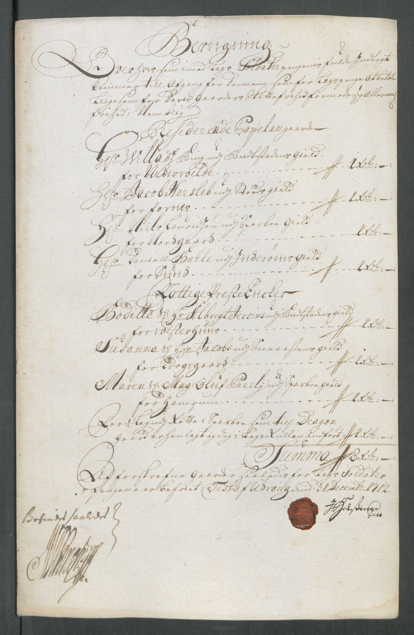 Rentekammeret inntil 1814, Reviderte regnskaper, Fogderegnskap, AV/RA-EA-4092/R63/L4320: Fogderegnskap Inderøy, 1712, s. 323