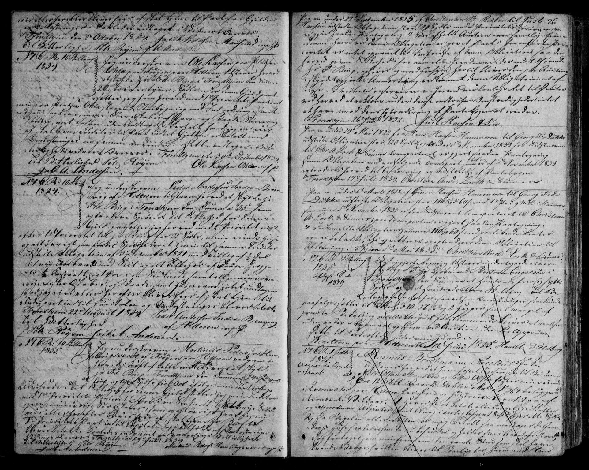 Fosen sorenskriveri, SAT/A-1107/1/2/2C/L0009: Pantebok nr. 6, 1834-1842, s. 26