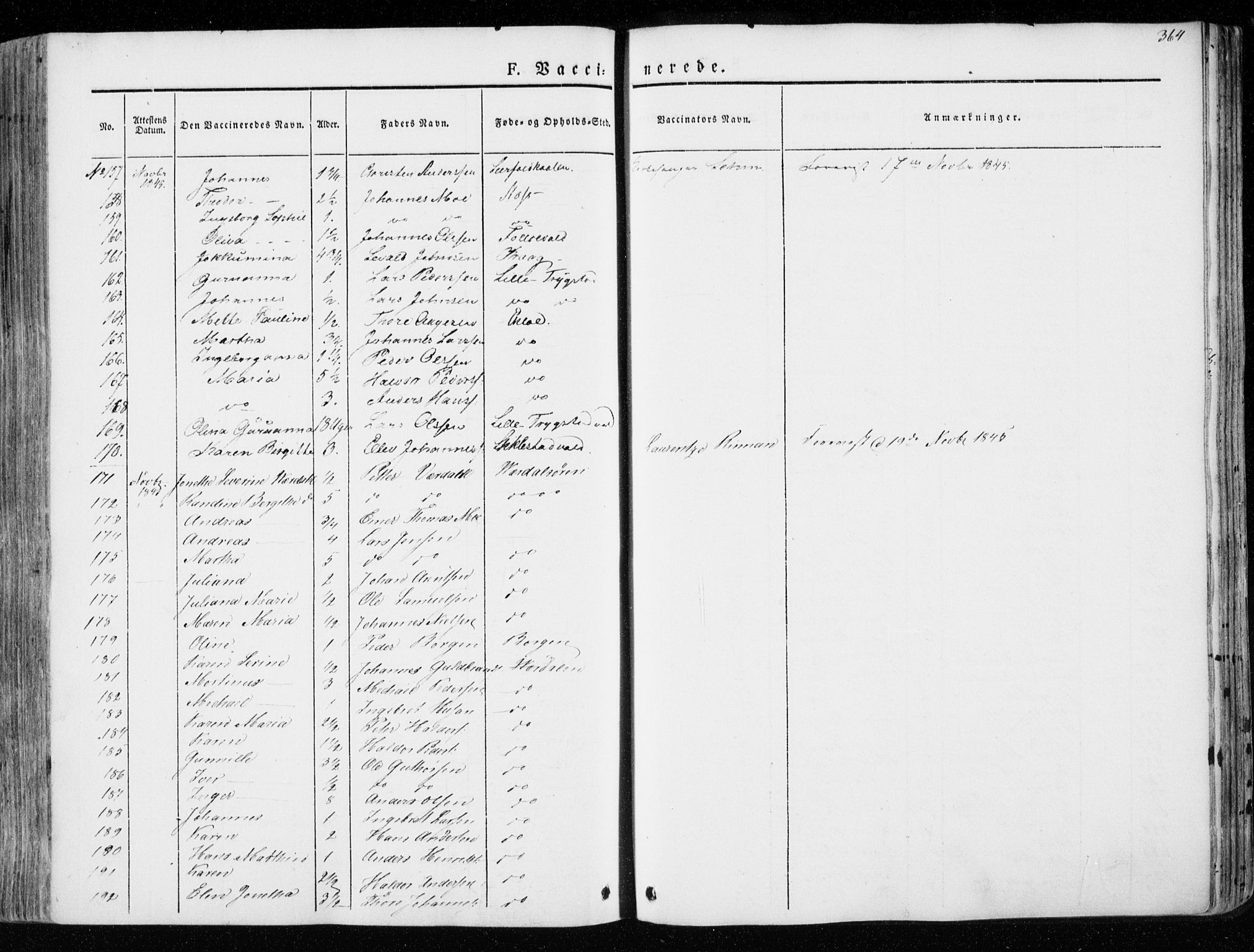 Ministerialprotokoller, klokkerbøker og fødselsregistre - Nord-Trøndelag, SAT/A-1458/723/L0239: Ministerialbok nr. 723A08, 1841-1851, s. 364