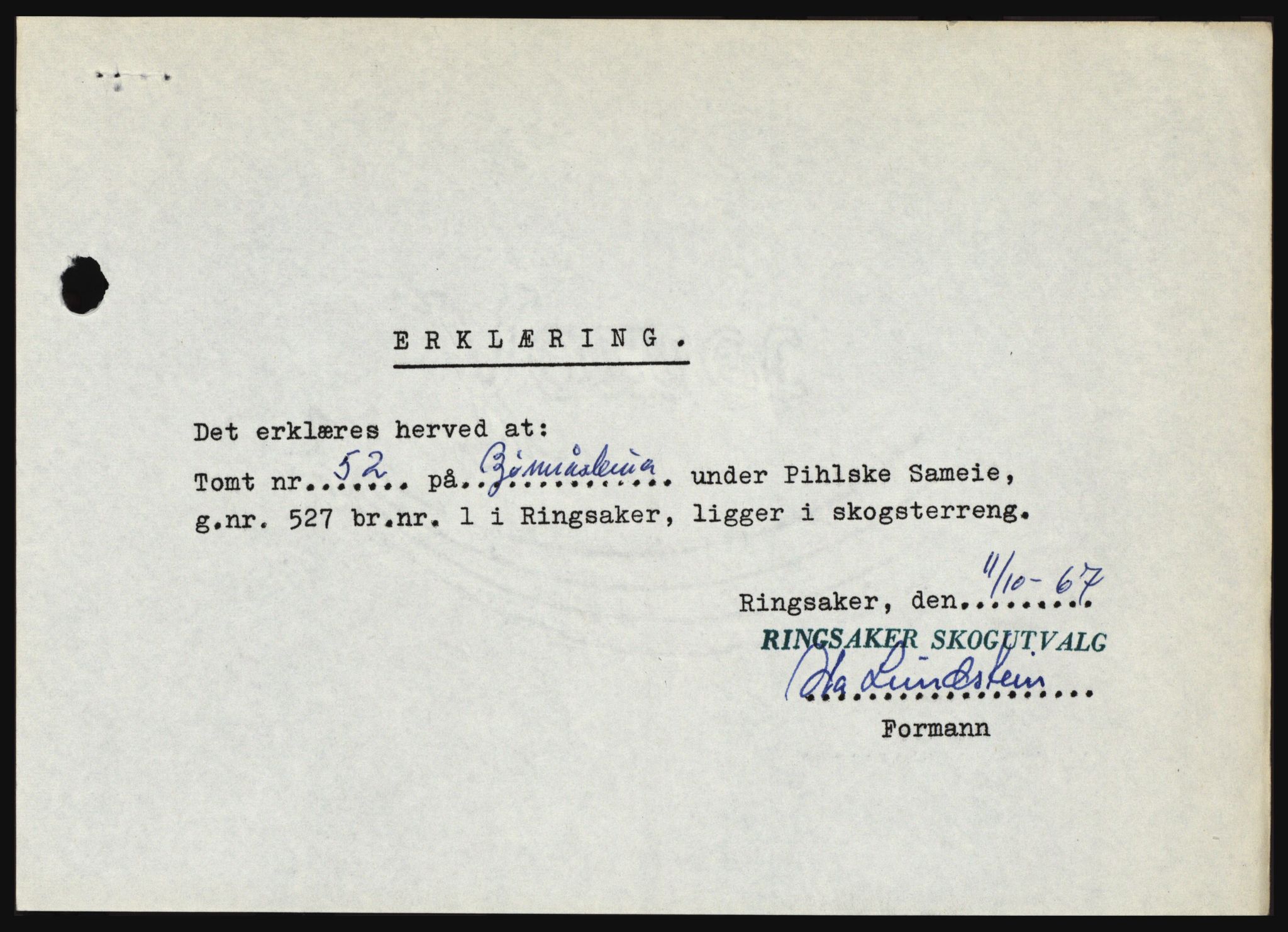 Nord-Hedmark sorenskriveri, SAH/TING-012/H/Hc/L0027: Pantebok nr. 27, 1967-1968, Dagboknr: 5757/1967
