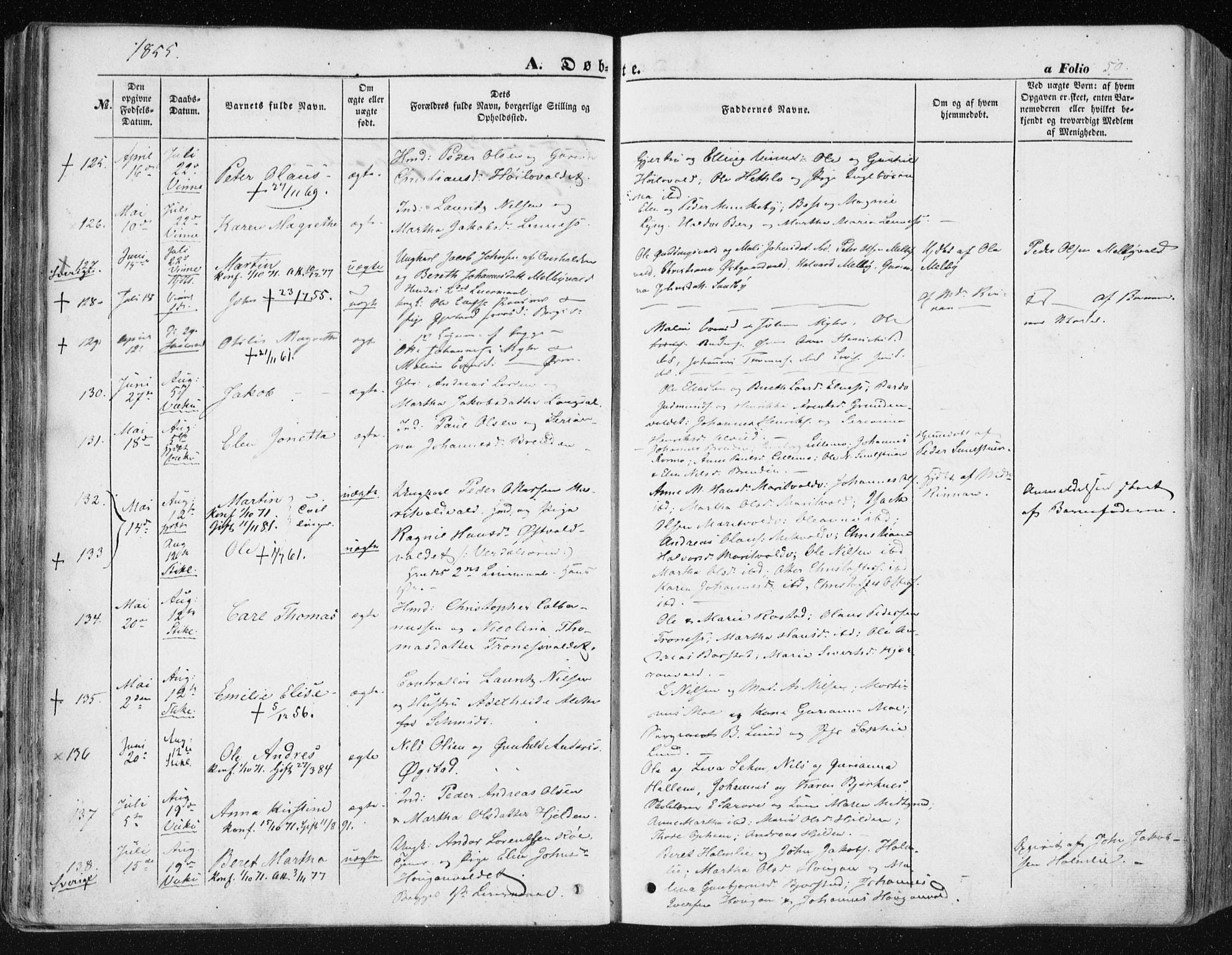 Ministerialprotokoller, klokkerbøker og fødselsregistre - Nord-Trøndelag, SAT/A-1458/723/L0240: Ministerialbok nr. 723A09, 1852-1860, s. 50