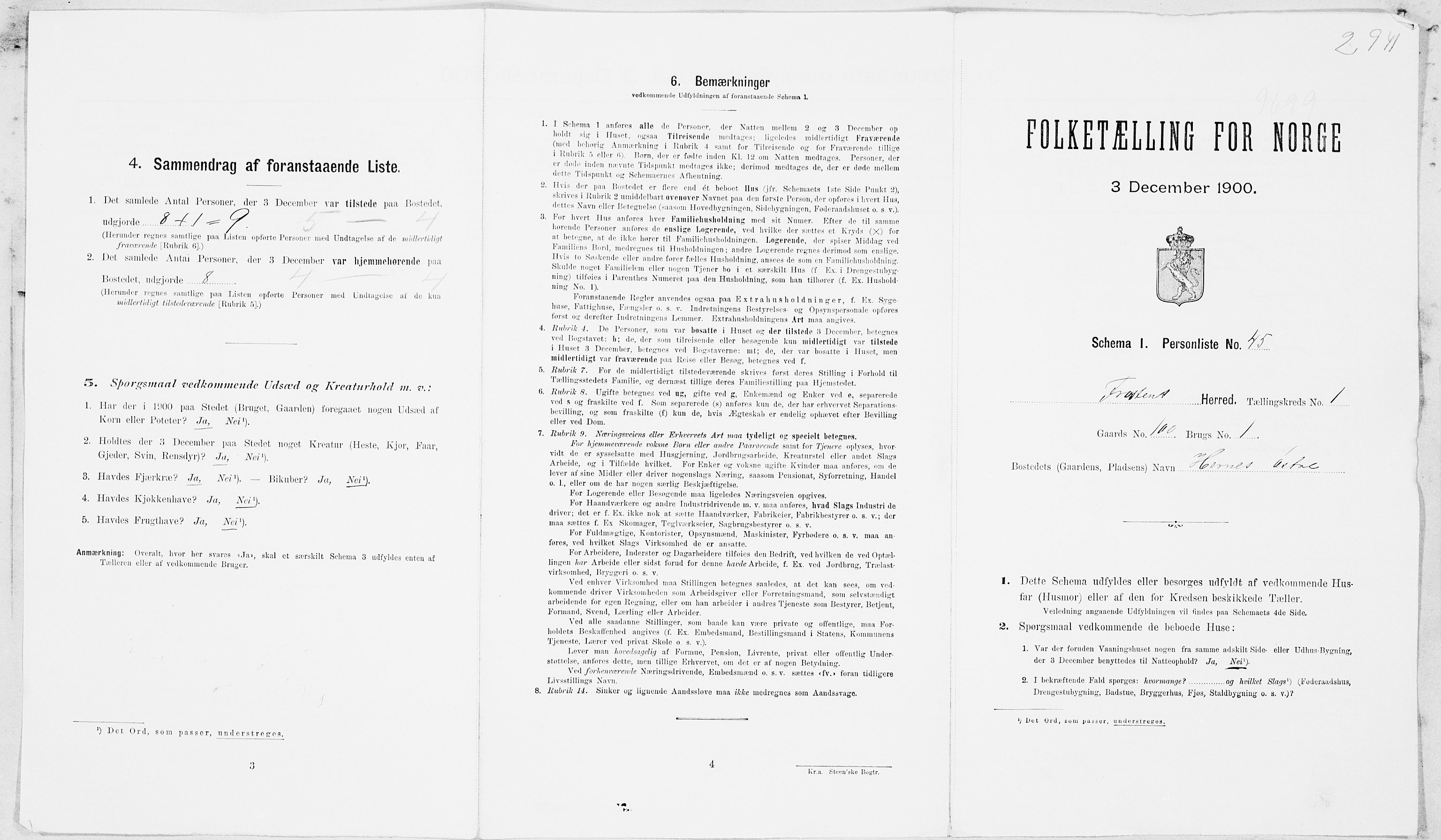 SAT, Folketelling 1900 for 1717 Frosta herred, 1900, s. 24