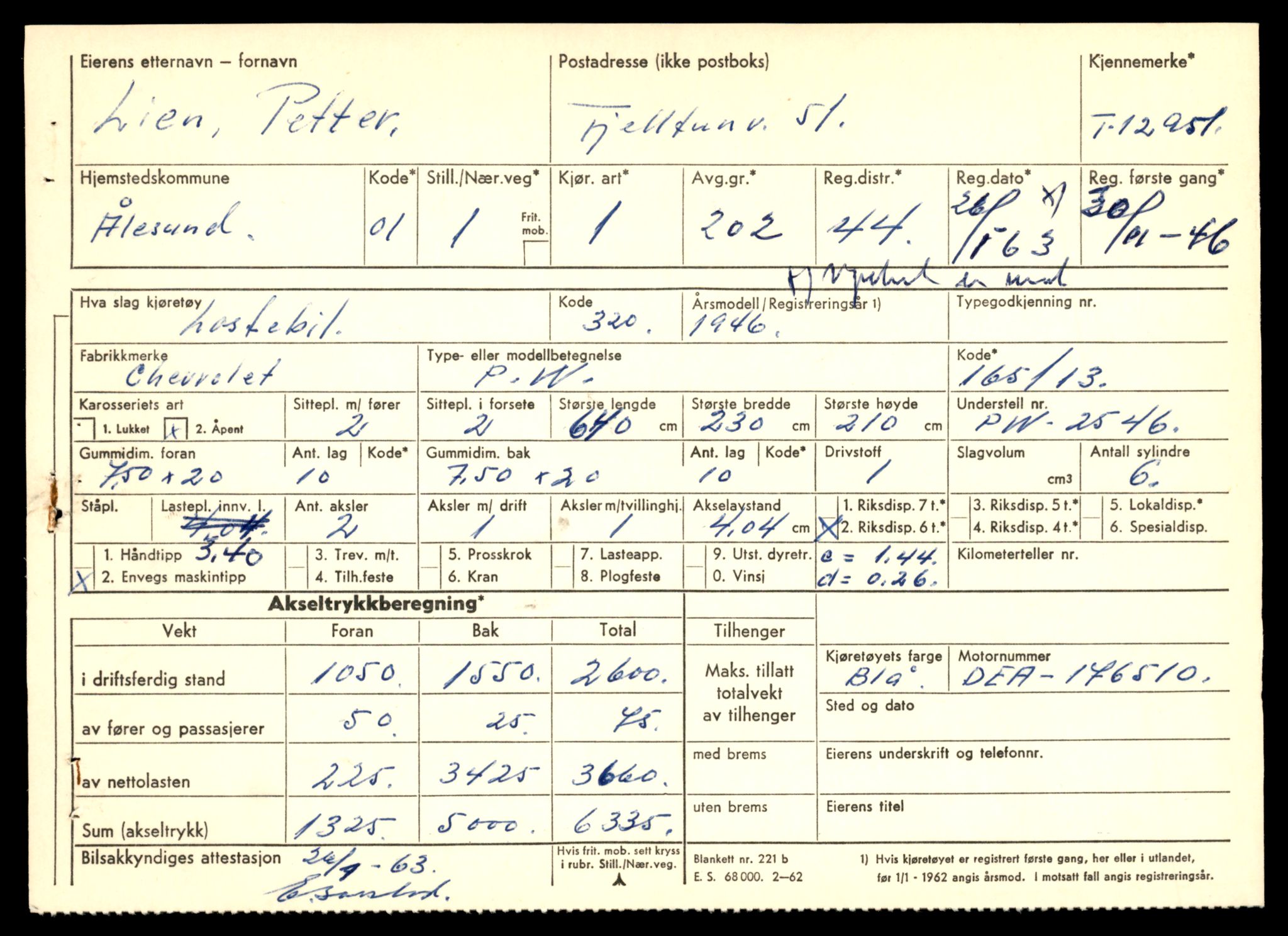 Møre og Romsdal vegkontor - Ålesund trafikkstasjon, AV/SAT-A-4099/F/Fe/L0036: Registreringskort for kjøretøy T 12831 - T 13030, 1927-1998, s. 1847