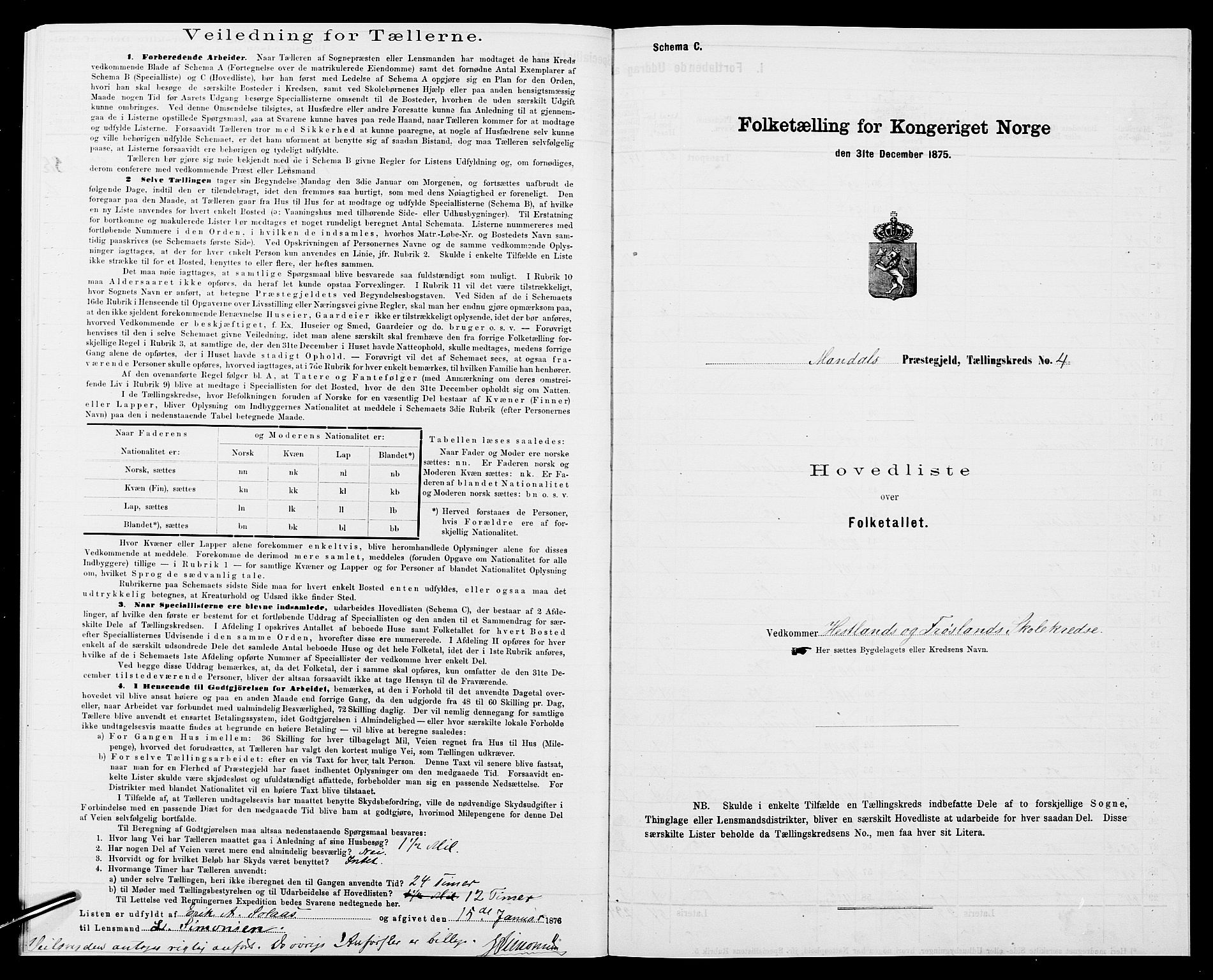 SAK, Folketelling 1875 for 1019L Mandal prestegjeld, Halse sokn og Harkmark sokn, 1875, s. 35