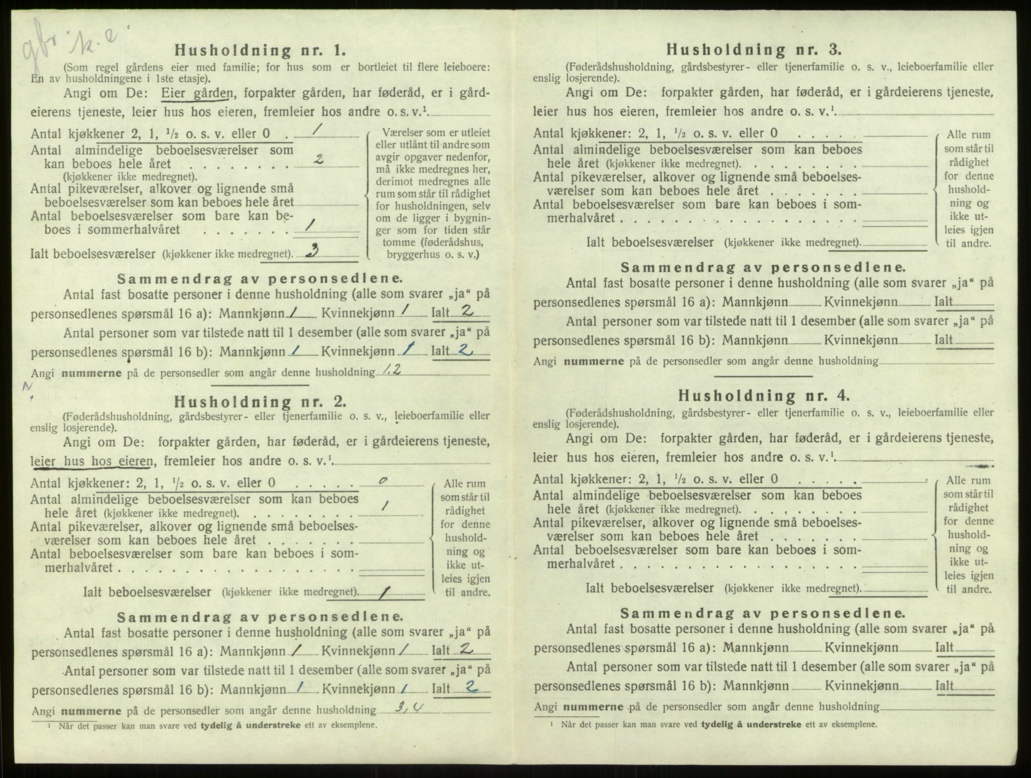 SAB, Folketelling 1920 for 1421 Aurland herred, 1920, s. 597