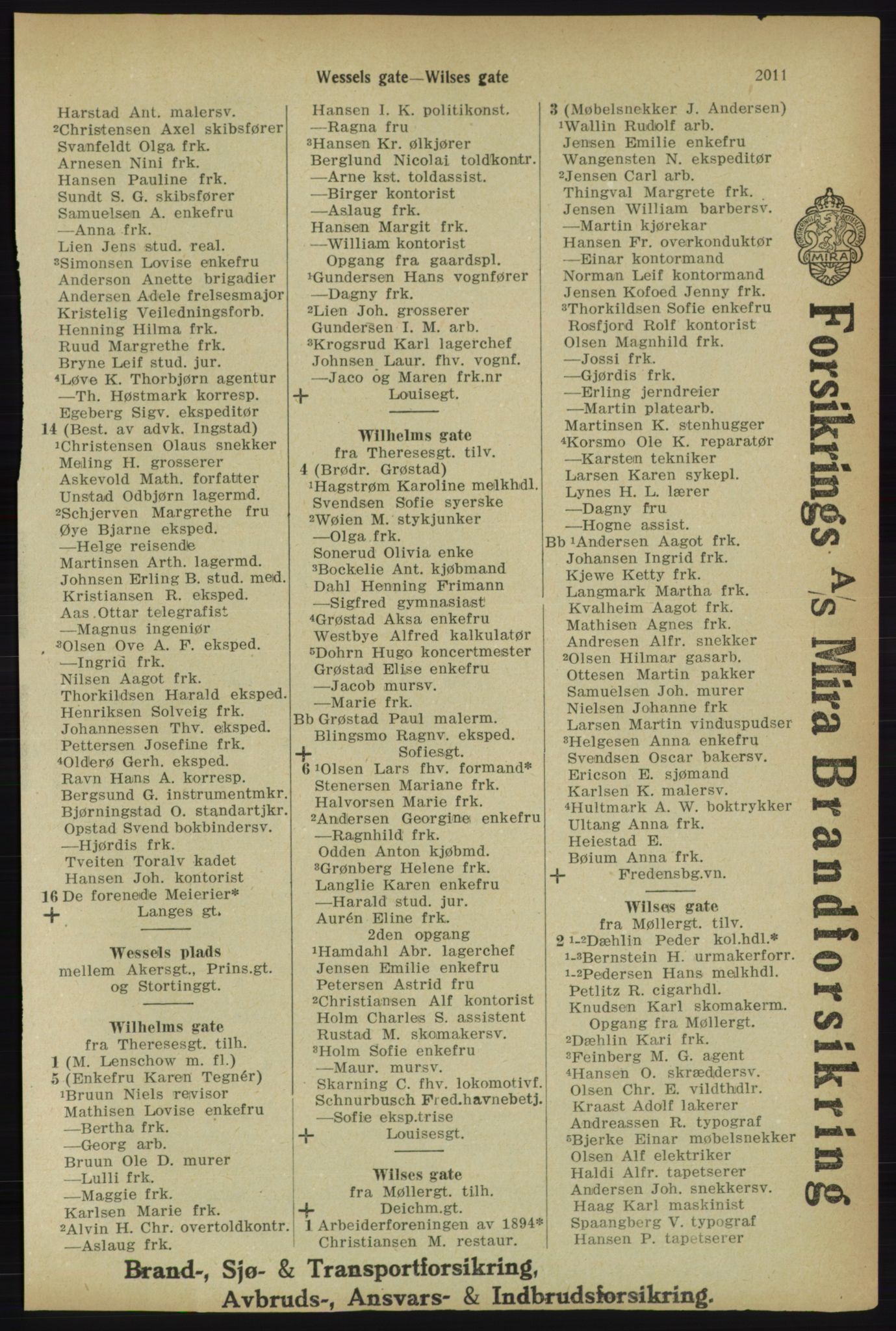 Kristiania/Oslo adressebok, PUBL/-, 1918, s. 2164