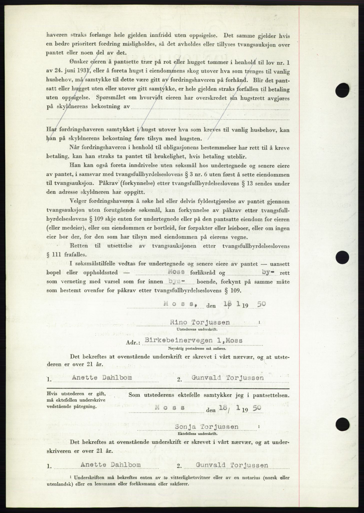 Moss sorenskriveri, SAO/A-10168: Pantebok nr. B23, 1949-1950, Dagboknr: 209/1950