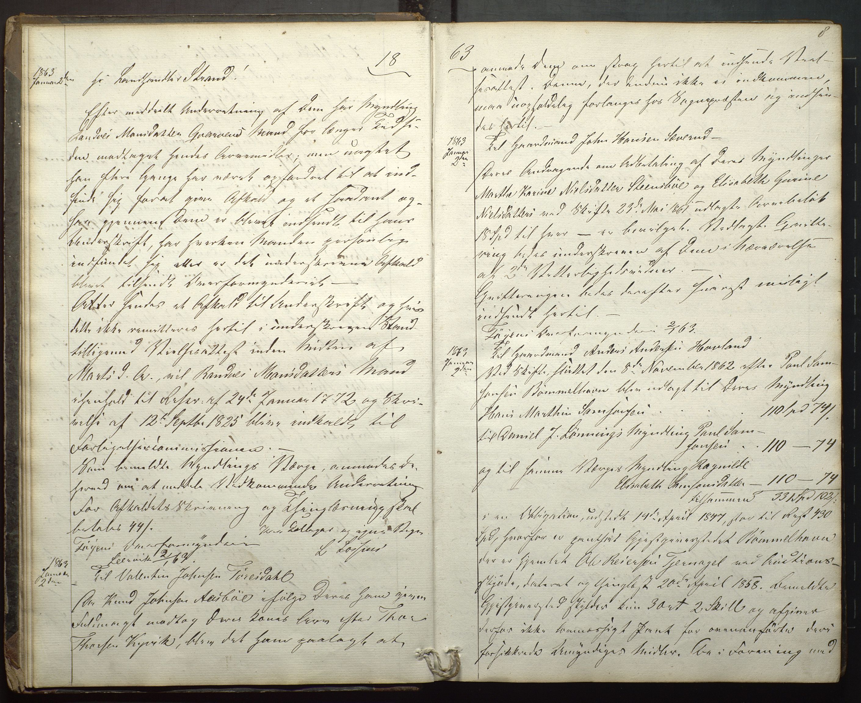 Finnaas kommune. Overformynderiet, IKAH/1218a-812/B/Ba/Baa/L0001: Kopibok for Finnås overformynderi, 1859-1904, s. 8
