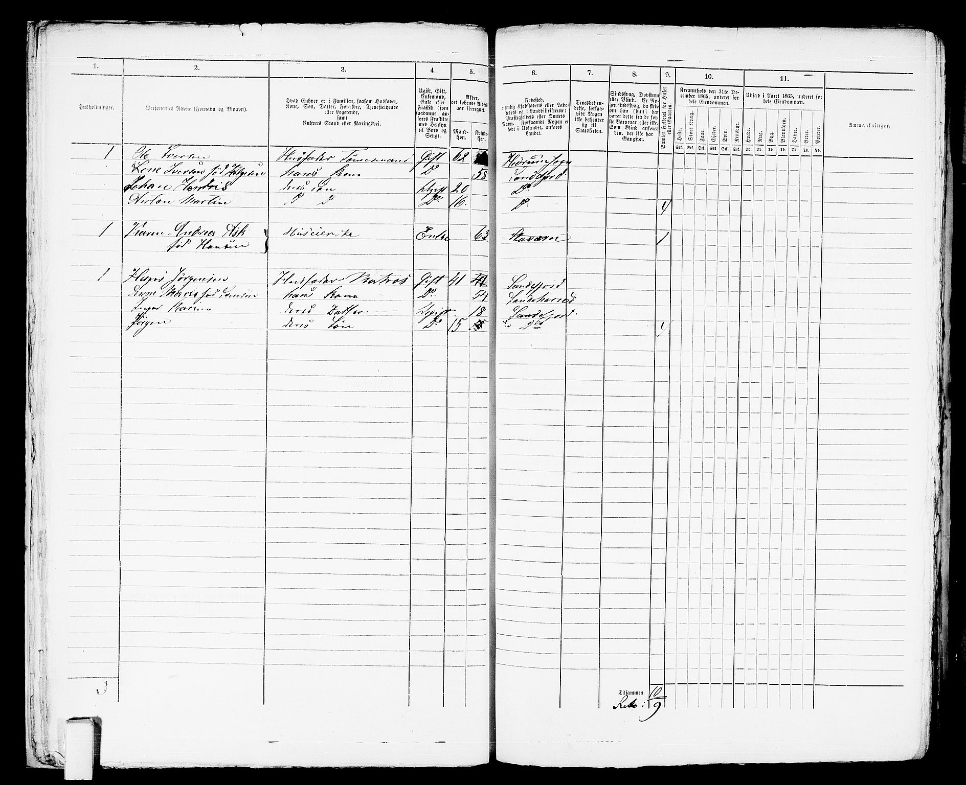 RA, Folketelling 1865 for 0706B Sandeherred prestegjeld, Sandefjord kjøpstad, 1865, s. 23