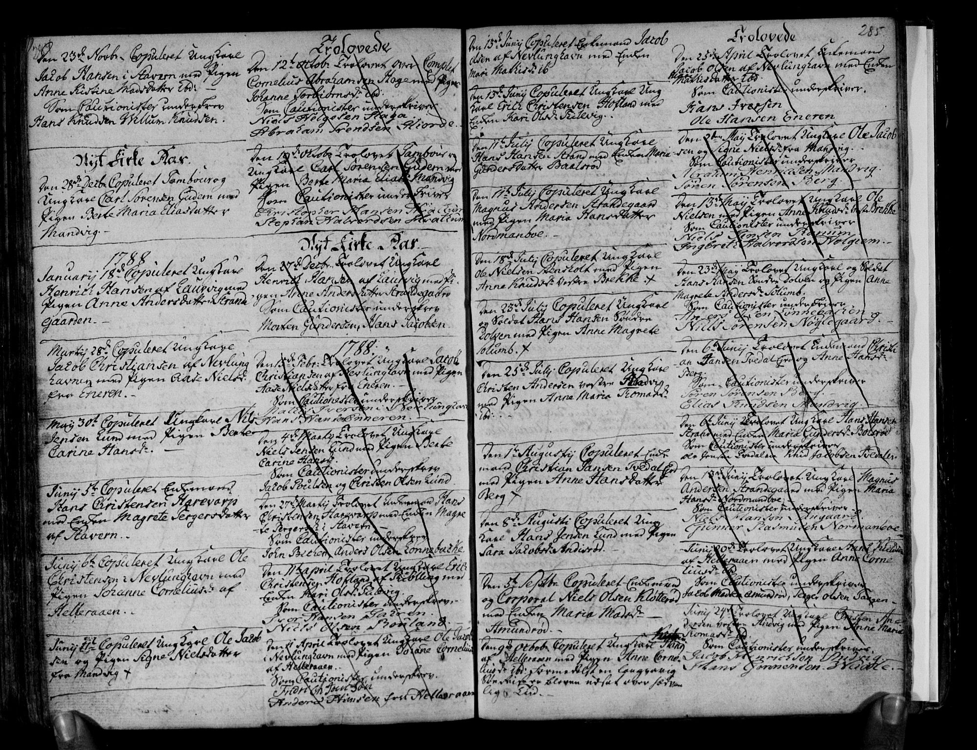 Brunlanes kirkebøker, SAKO/A-342/F/Fa/L0001: Ministerialbok nr. I 1, 1766-1801, s. 284-285