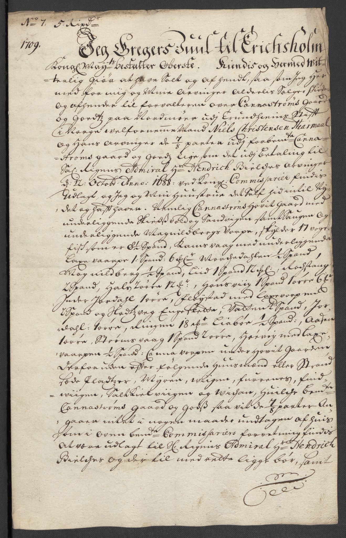 Rentekammeret inntil 1814, Reviderte regnskaper, Fogderegnskap, RA/EA-4092/R56/L3744: Fogderegnskap Nordmøre, 1709-1710, s. 121