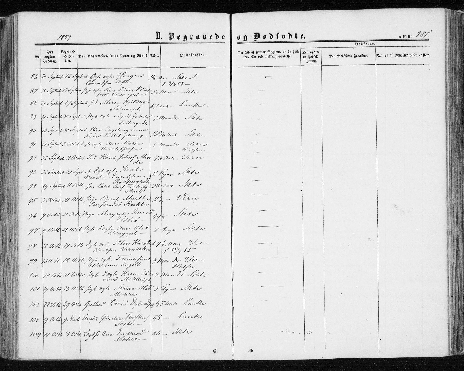 Ministerialprotokoller, klokkerbøker og fødselsregistre - Nord-Trøndelag, AV/SAT-A-1458/709/L0075: Ministerialbok nr. 709A15, 1859-1870, s. 287