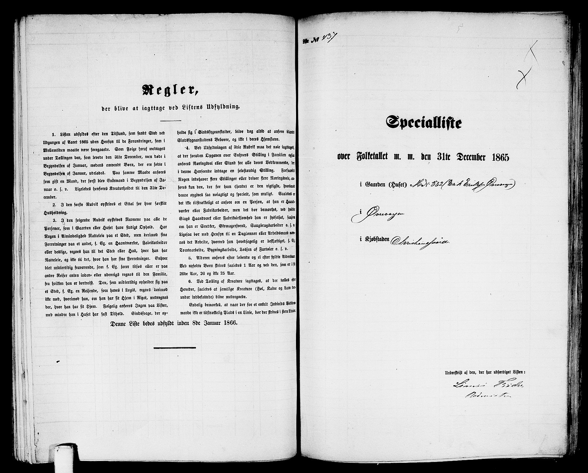 RA, Folketelling 1865 for 1503B Kristiansund prestegjeld, Kristiansund kjøpstad, 1865, s. 889