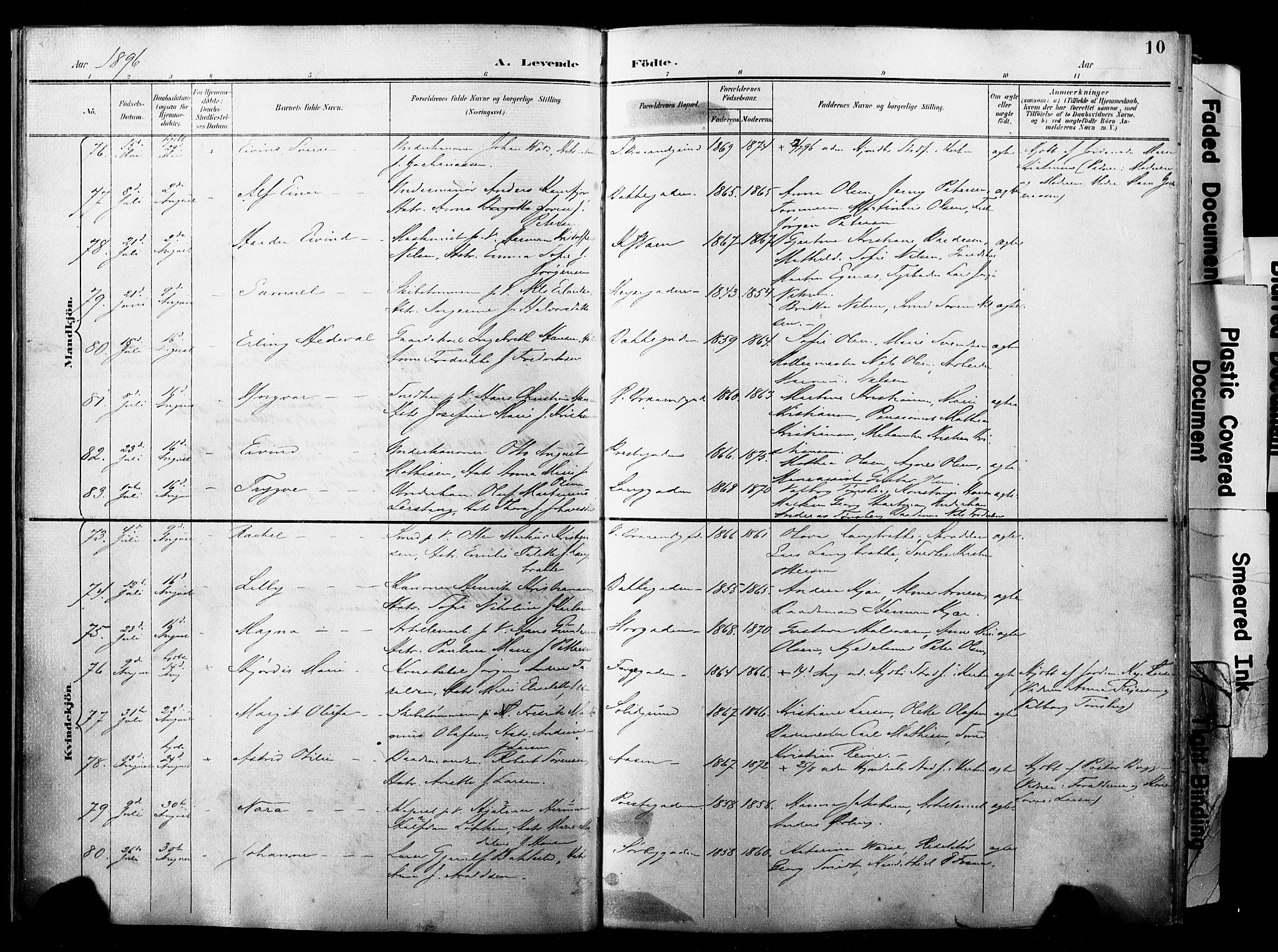 Horten kirkebøker, AV/SAKO-A-348/F/Fa/L0005: Ministerialbok nr. 5, 1896-1904, s. 10