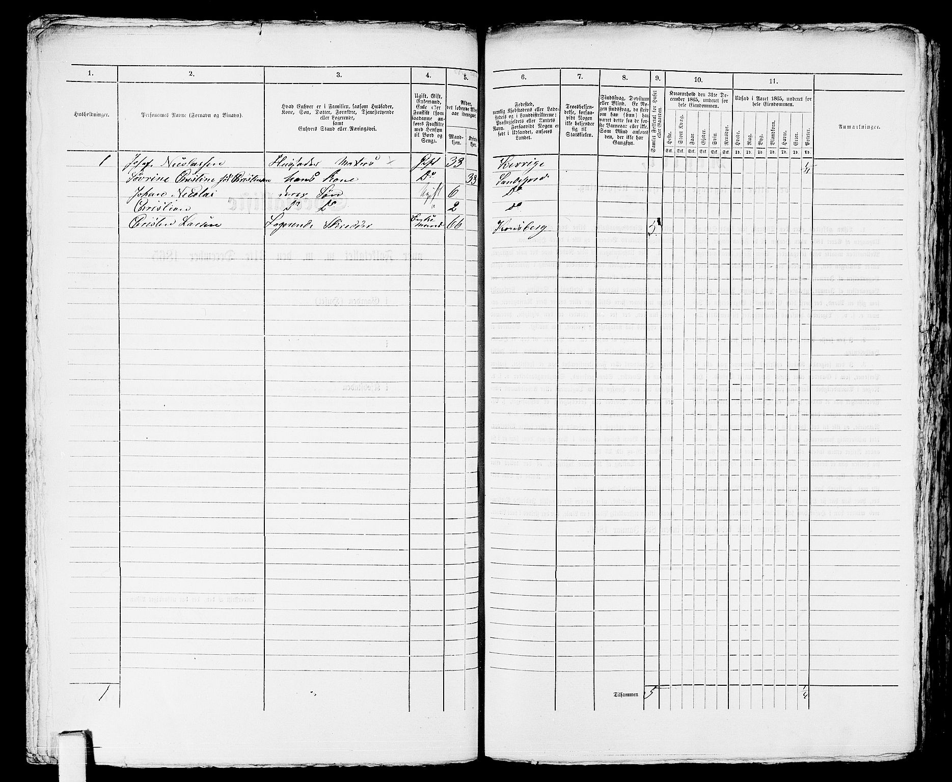 RA, Folketelling 1865 for 0706B Sandeherred prestegjeld, Sandefjord kjøpstad, 1865, s. 80