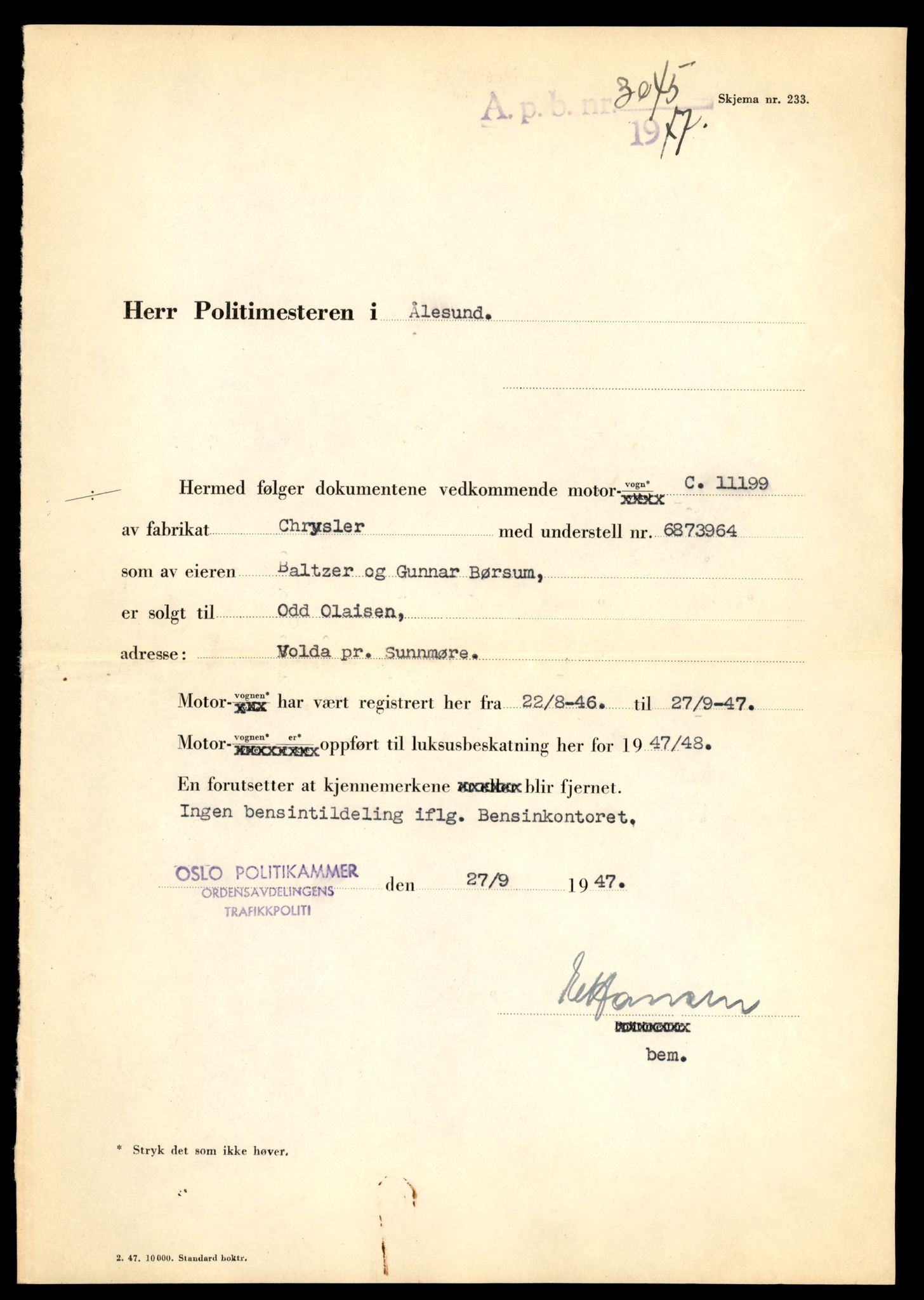 Møre og Romsdal vegkontor - Ålesund trafikkstasjon, AV/SAT-A-4099/F/Fe/L0022: Registreringskort for kjøretøy T 10584 - T 10694, 1927-1998, s. 91