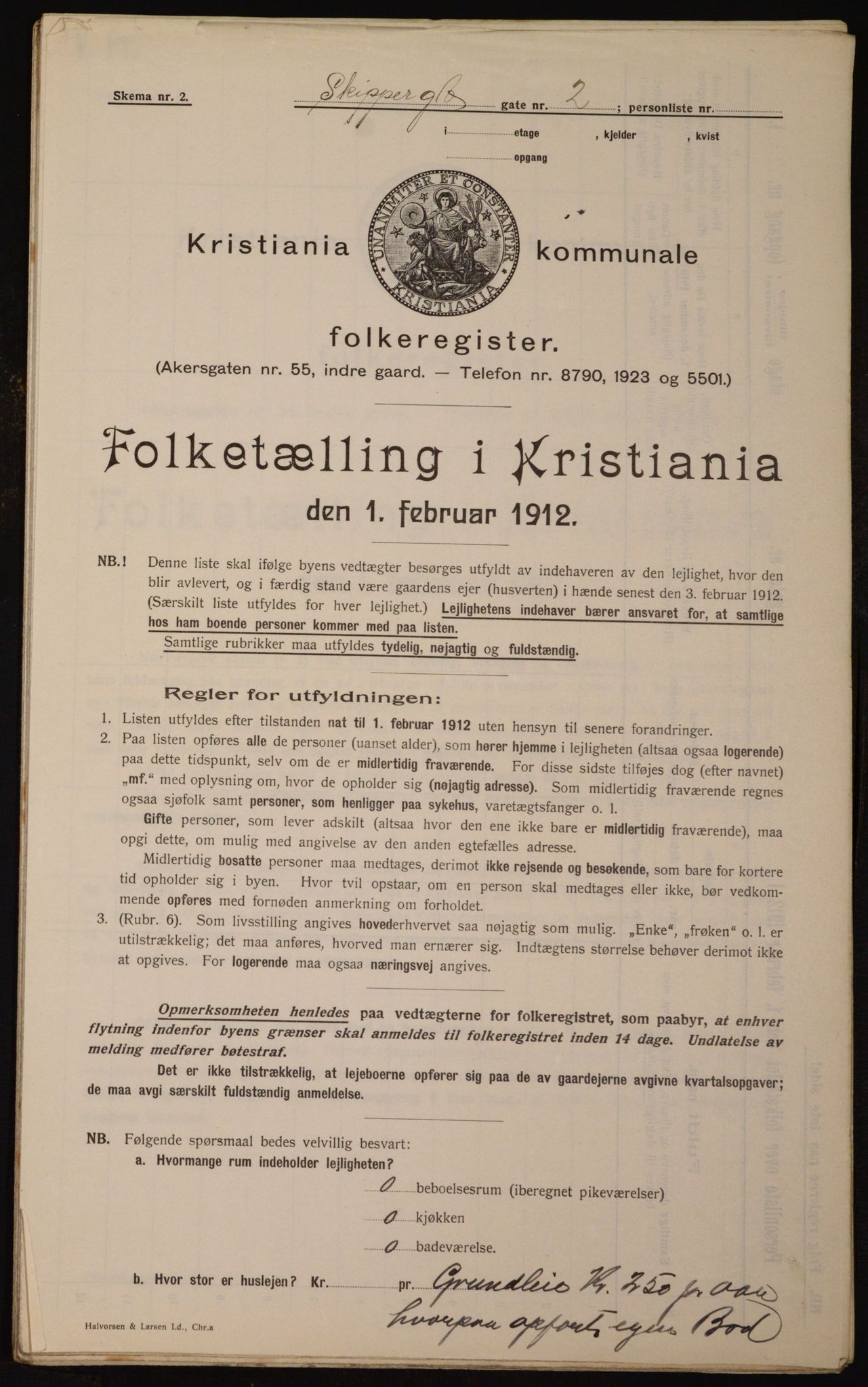 OBA, Kommunal folketelling 1.2.1912 for Kristiania, 1912, s. 95721