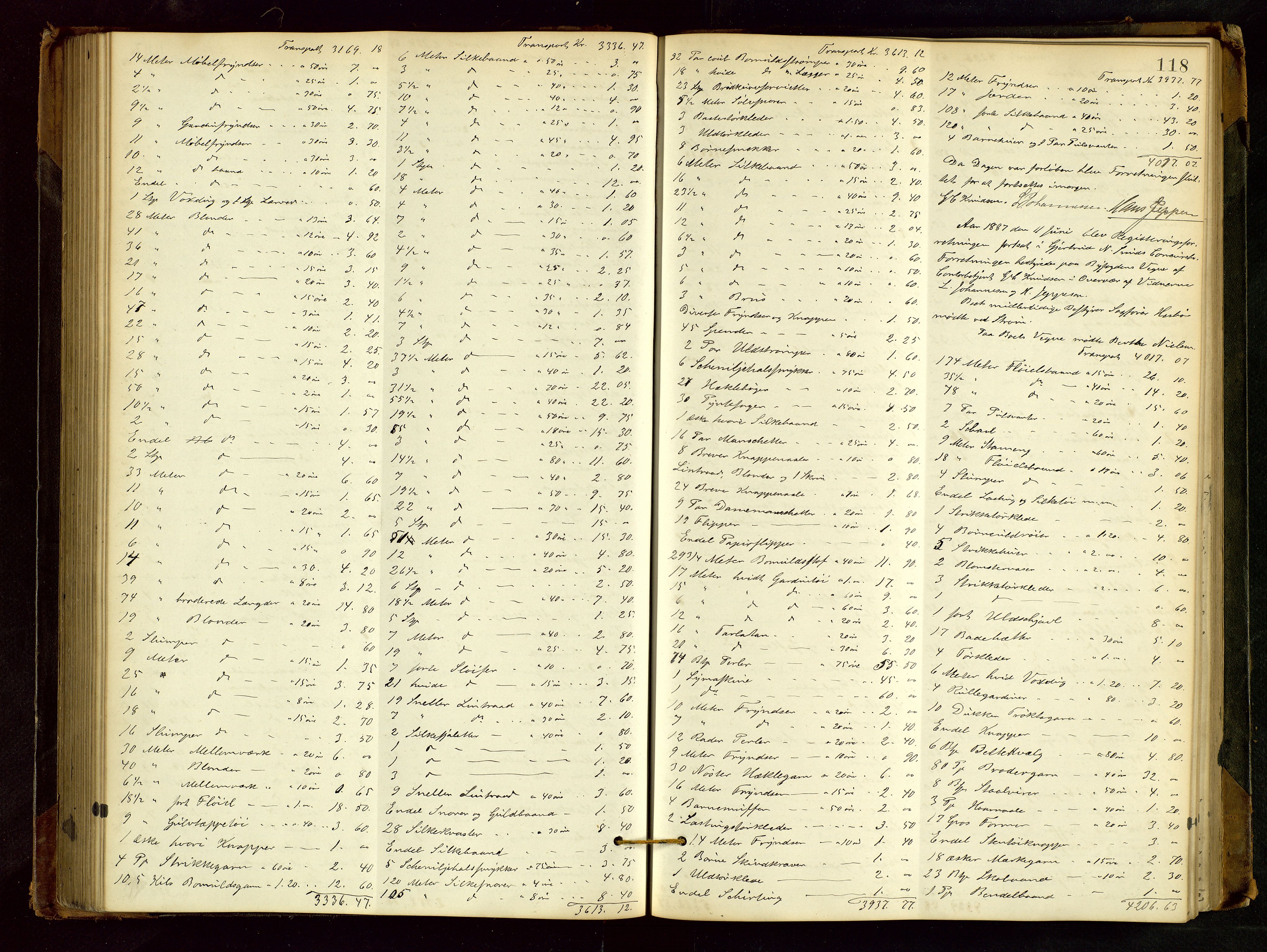 Haugesund tingrett, SAST/A-101415/01/IV/IVB/L0002: Skifteregistreringsprotokoll, med register, 1879-1898, s. 117b-118a
