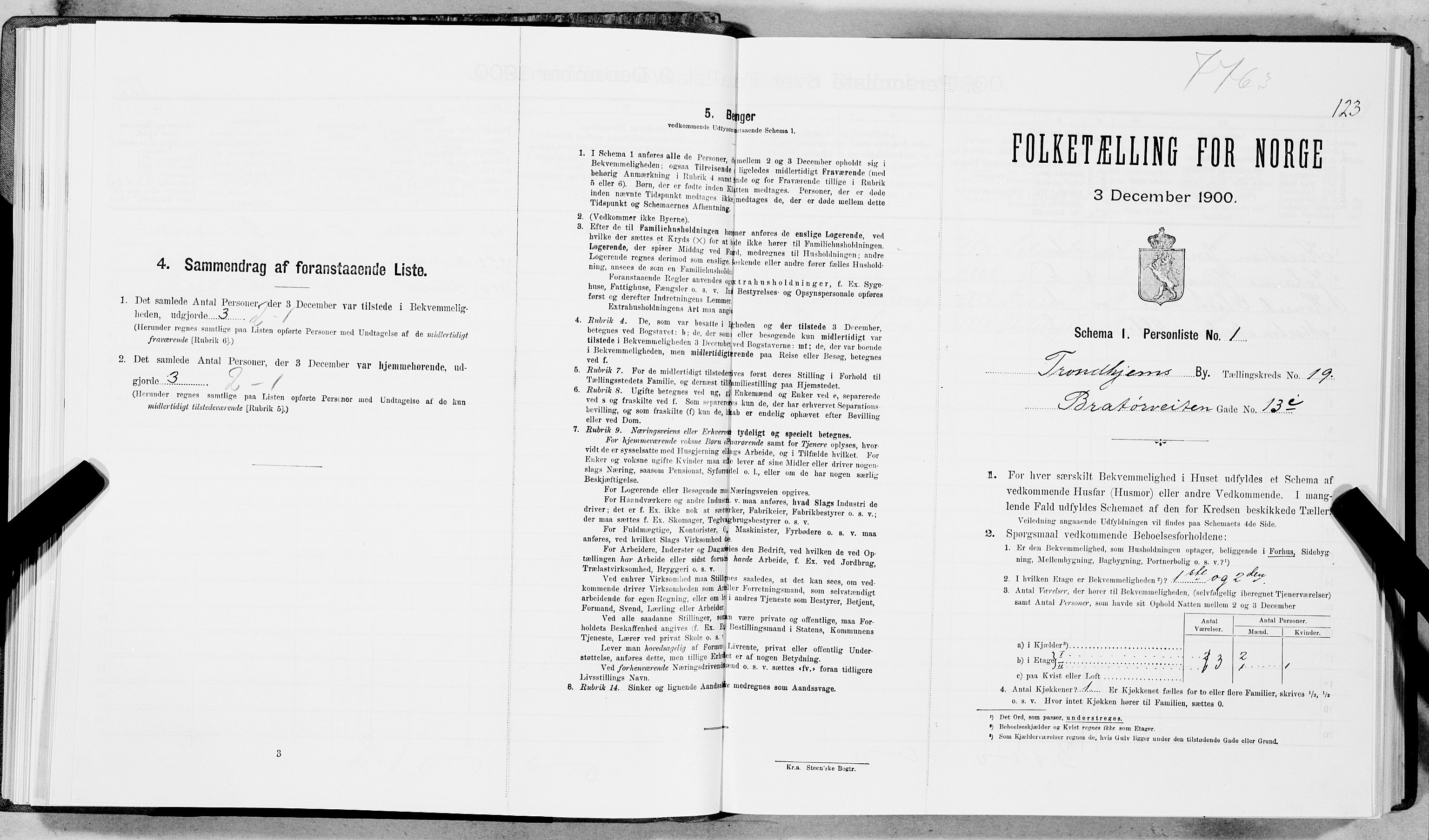 SAT, Folketelling 1900 for 1601 Trondheim kjøpstad, 1900, s. 3190